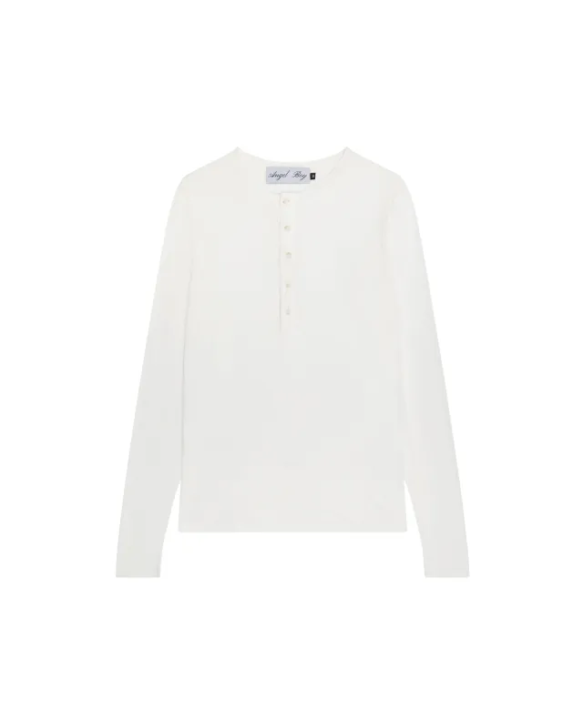 White Henley Shirt sold by Angel Boy