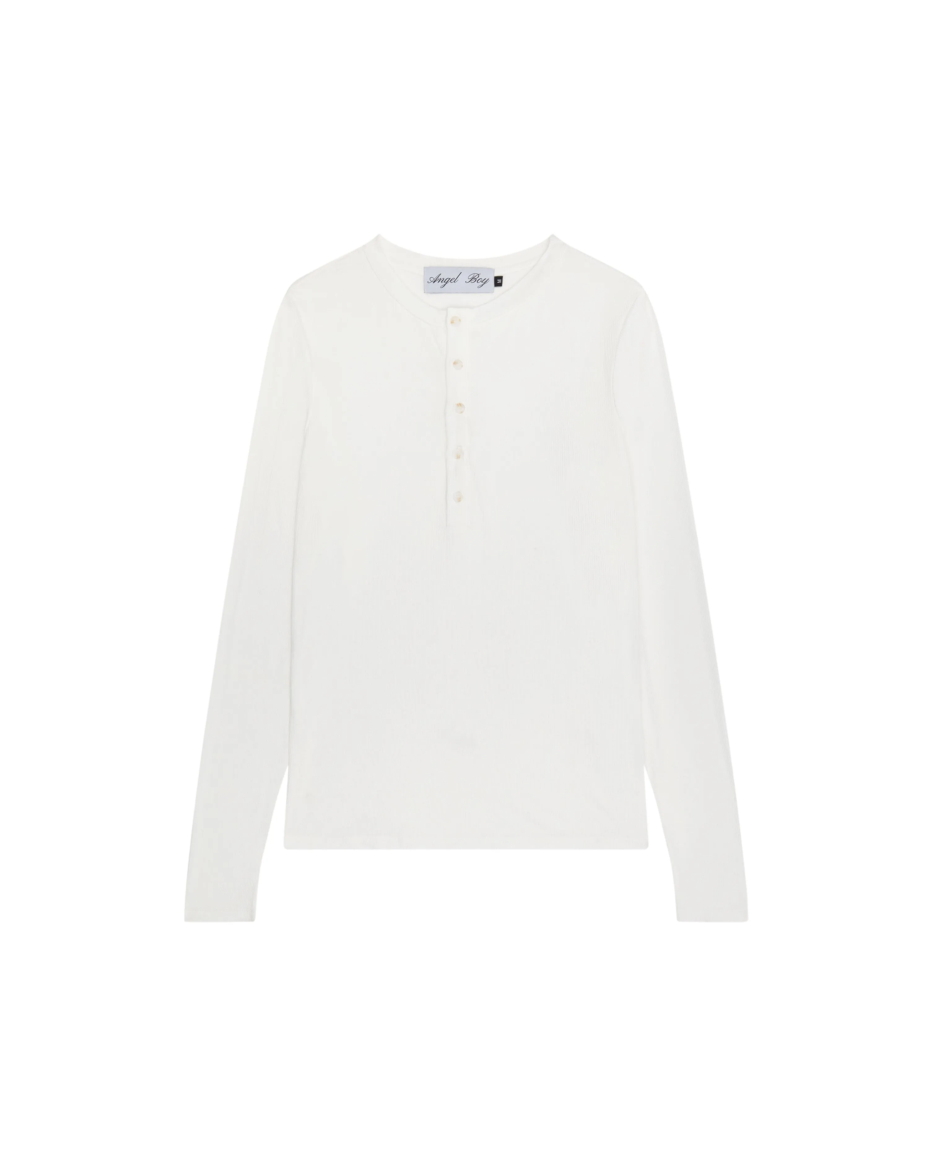 White Henley Shirt sold by Angel Boy