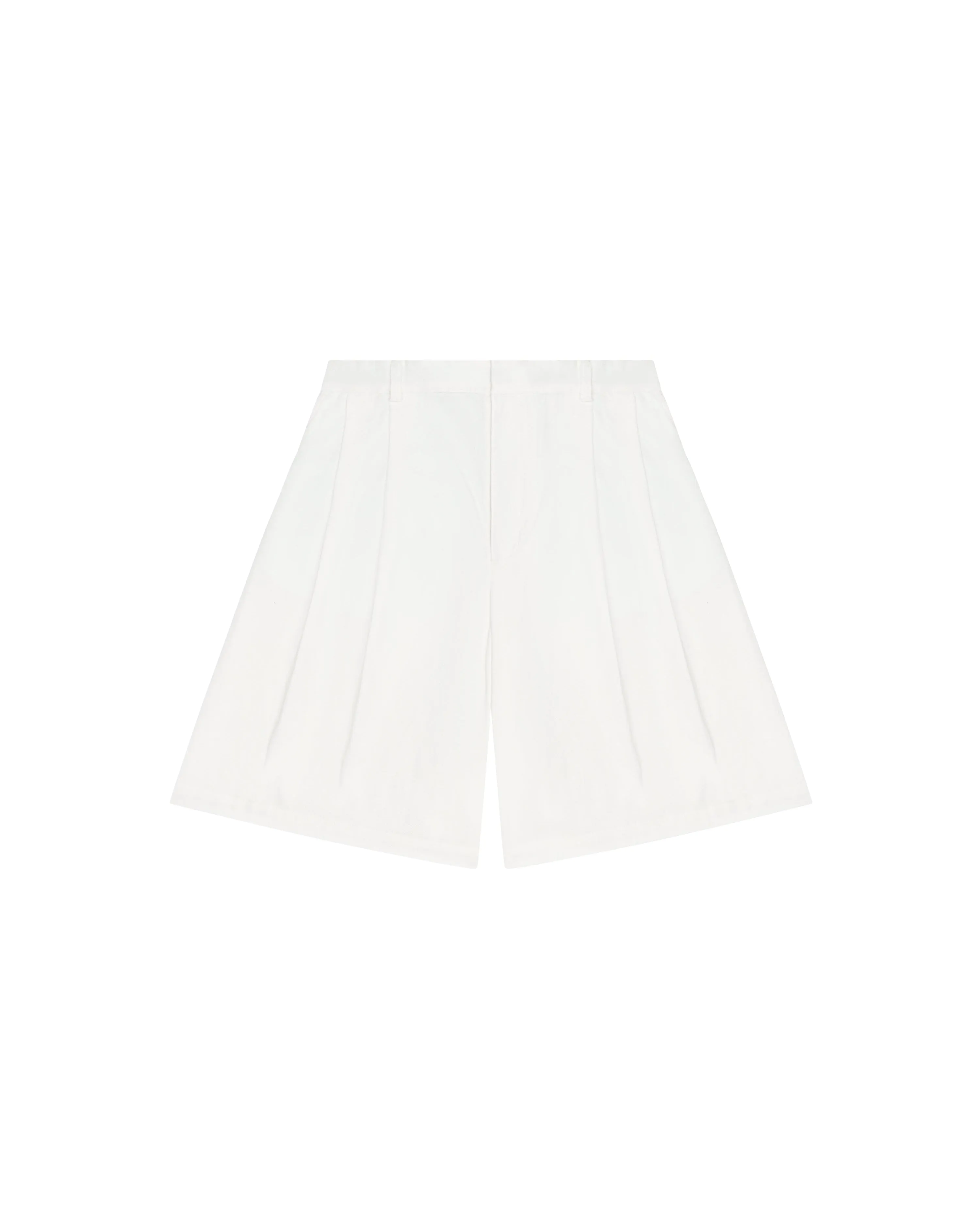White Double Pleated Shorts sold by Angel Boy