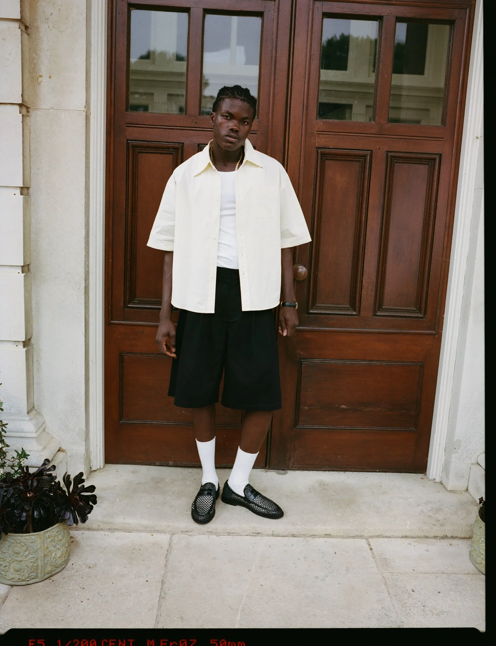 Black Double Pleated Shorts sold by Angel Boy product image thumbnail 2