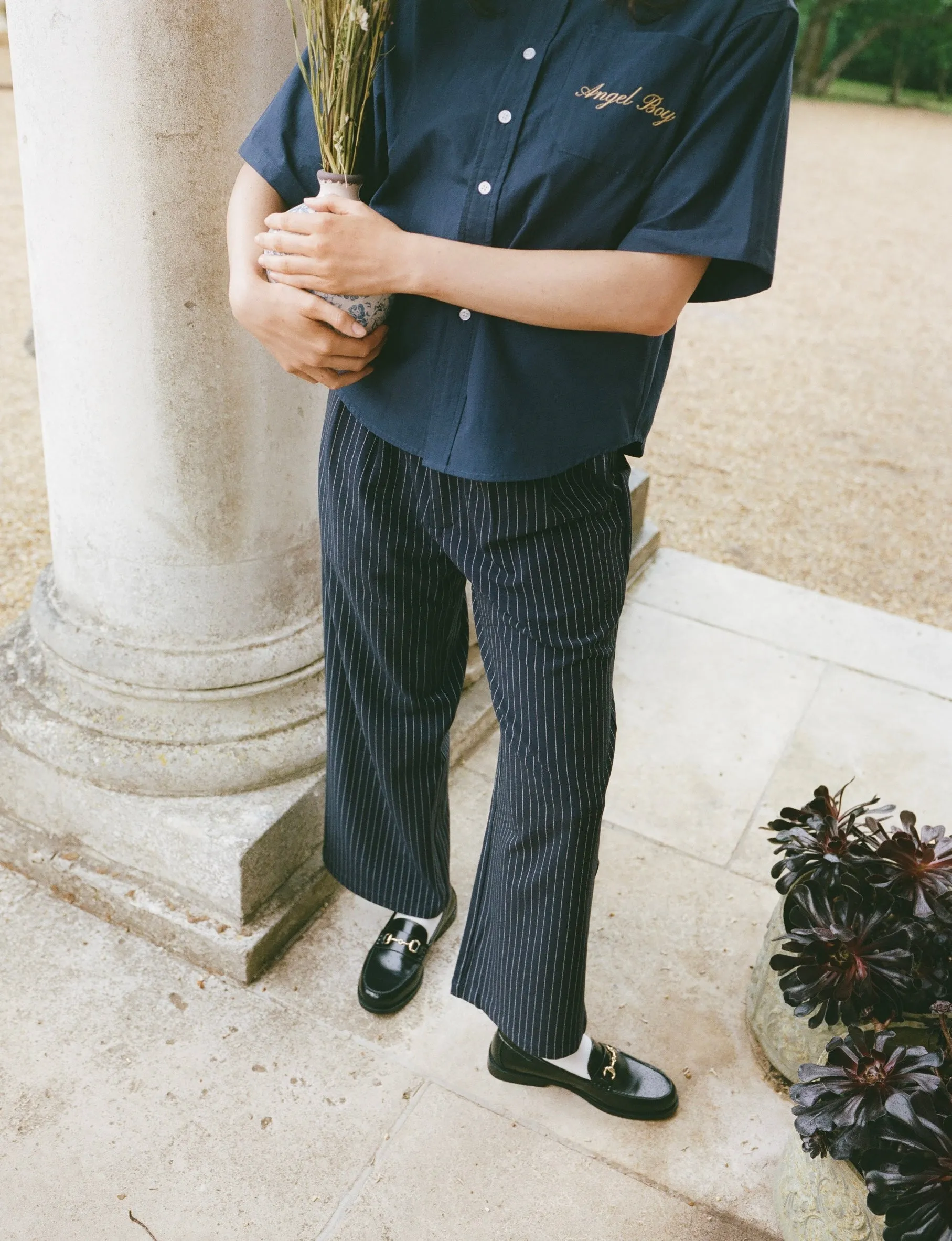 Navy Pinstripe Pants sold by Angel Boy product image thumbnail 2