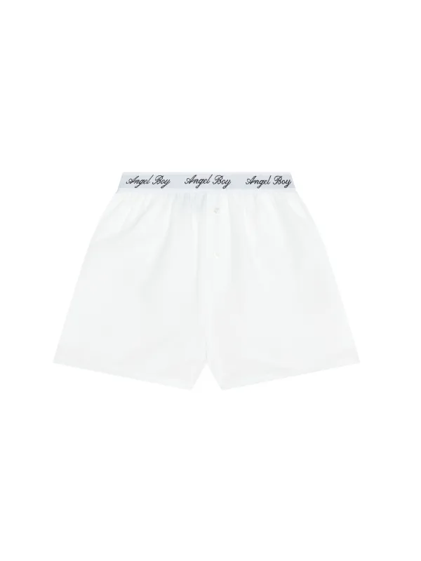 White Pinstripe Boxers sold by Angel Boy