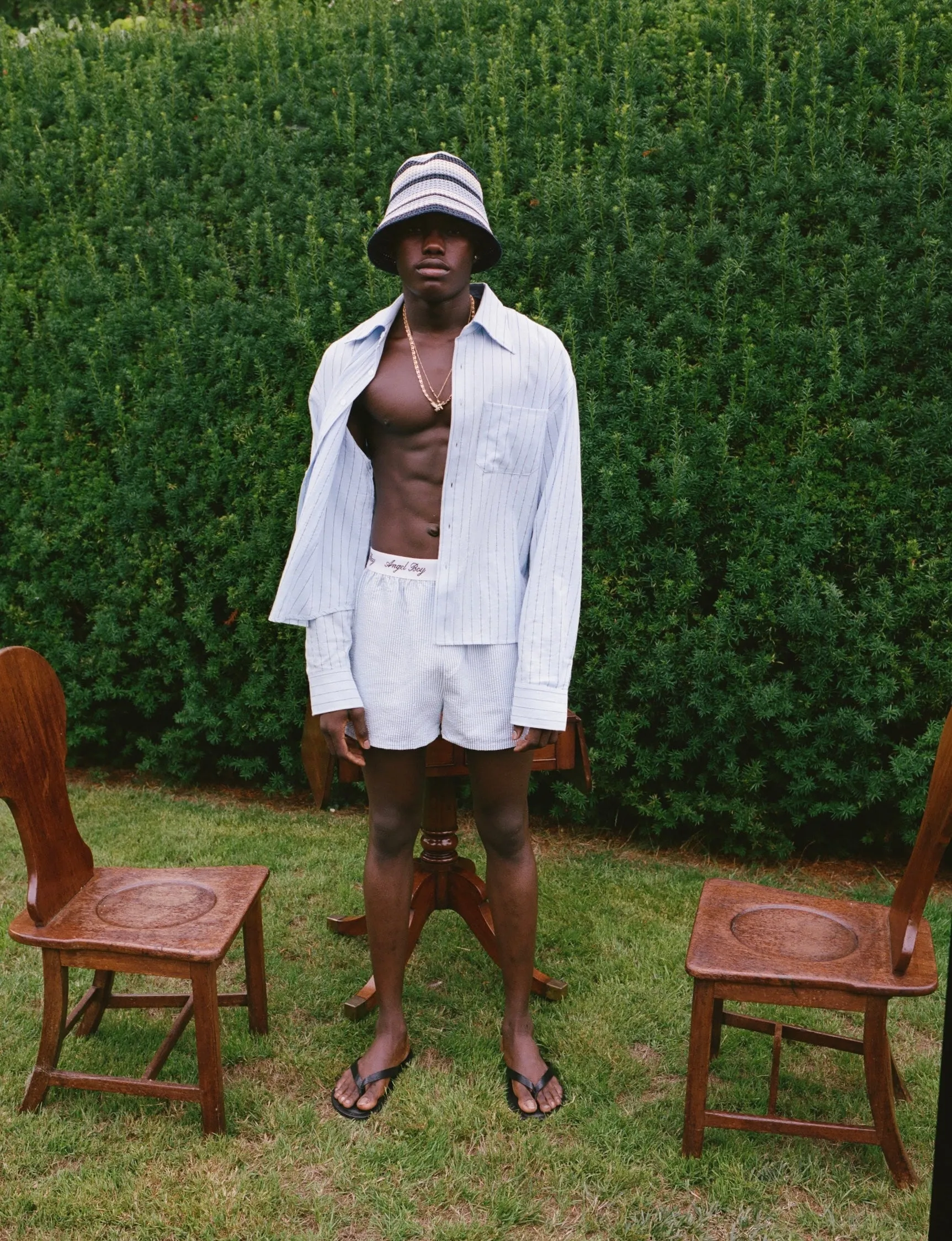 Blue Pinstripe Boxers sold by Angel Boy product image thumbnail 4