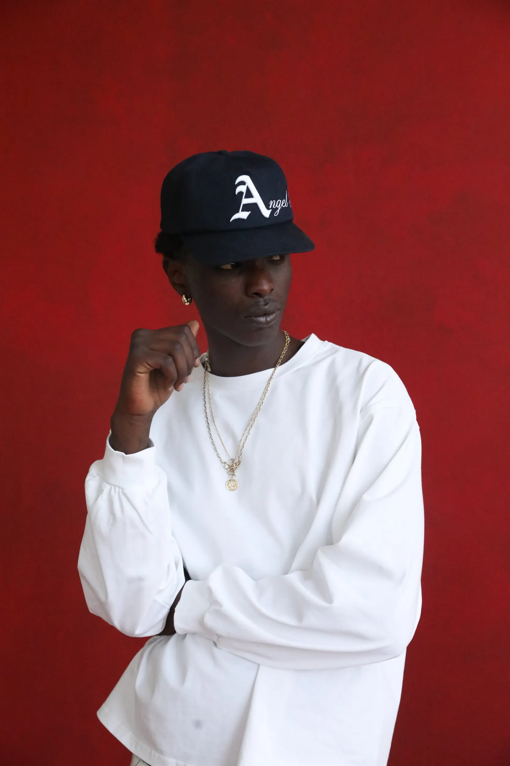 Navy Script Hat sold by Angel Boy product image thumbnail 4