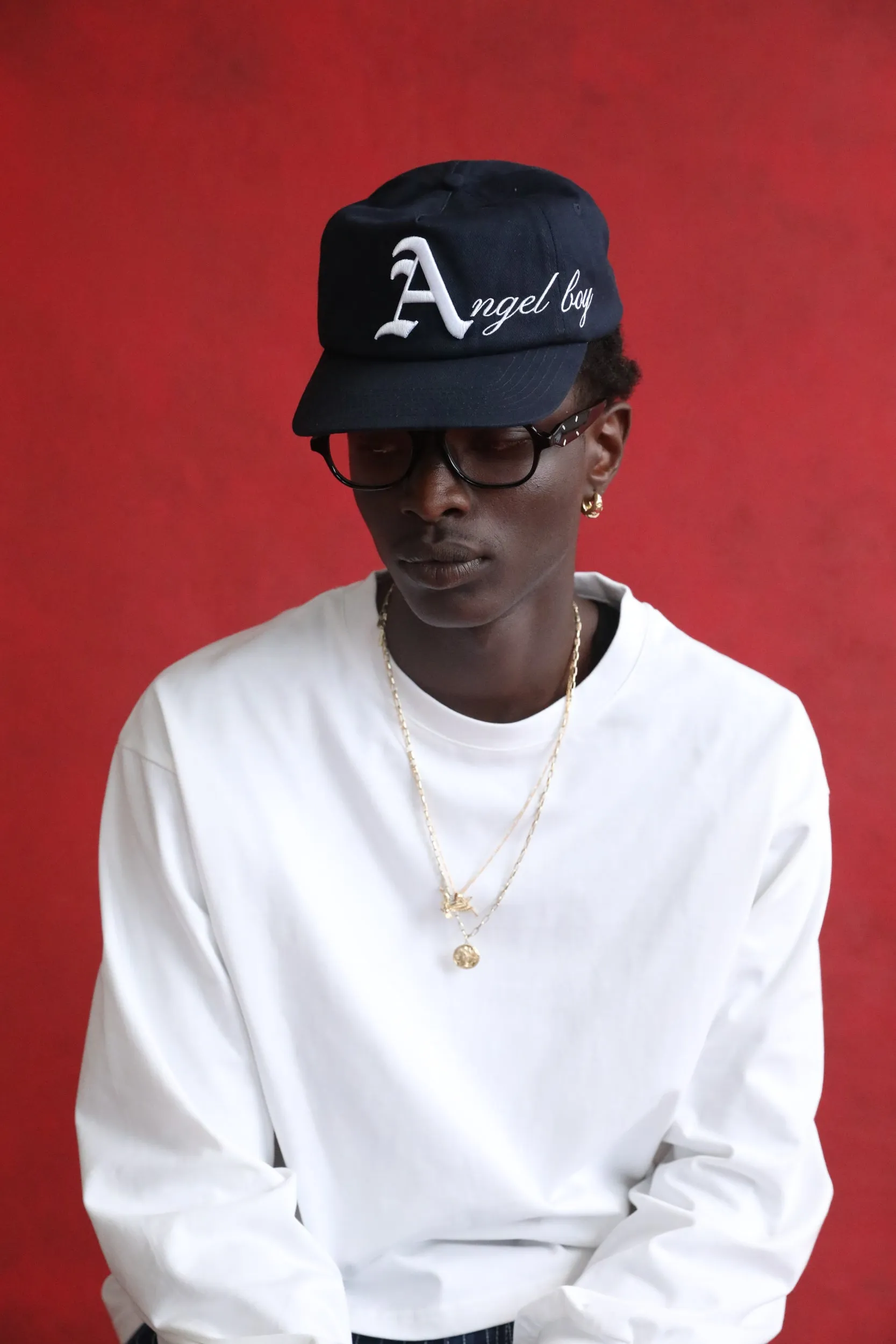 Navy Script Hat sold by Angel Boy product image thumbnail 2