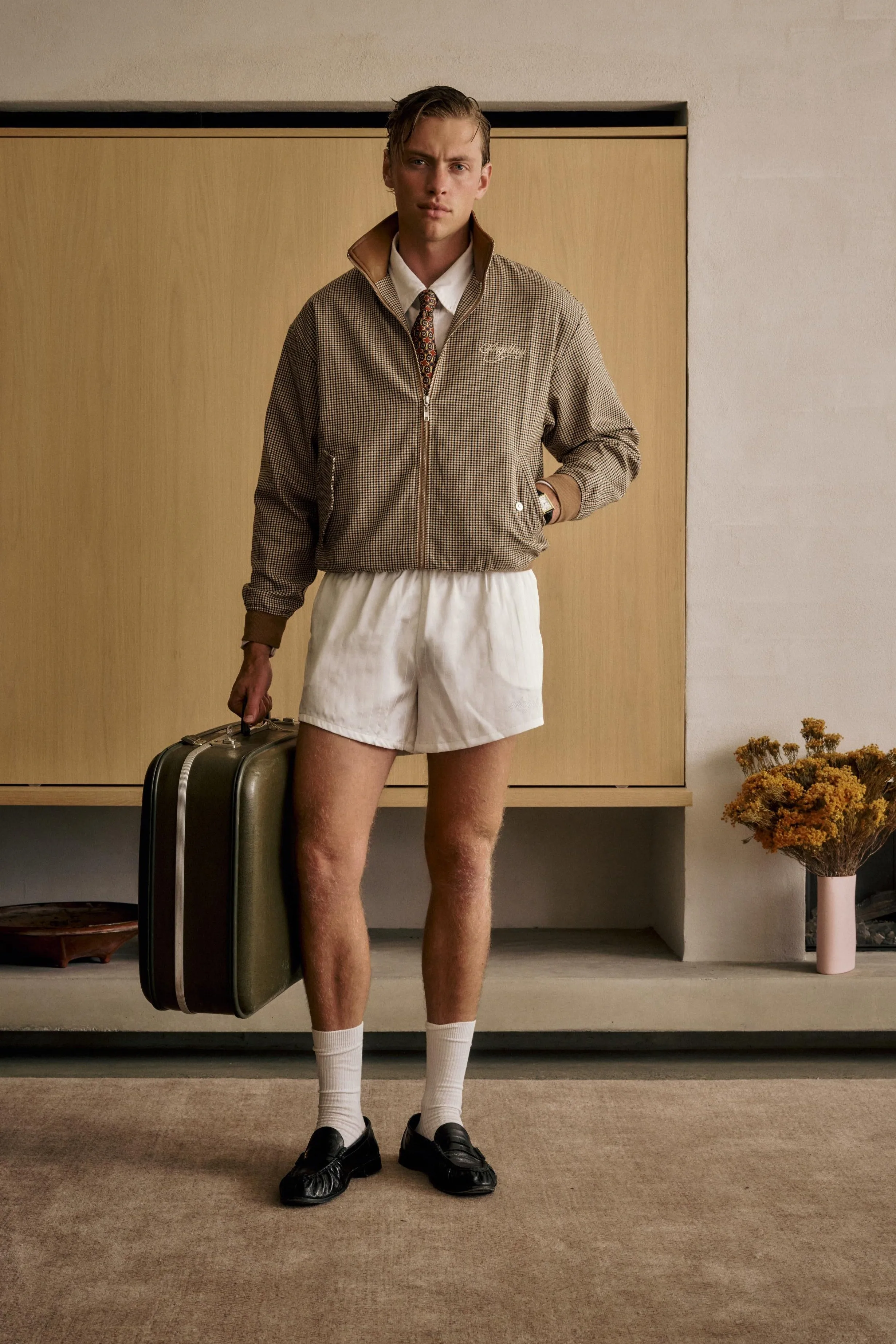 White Pinstriped Sport Shorts sold by Angel Boy product image thumbnail 2