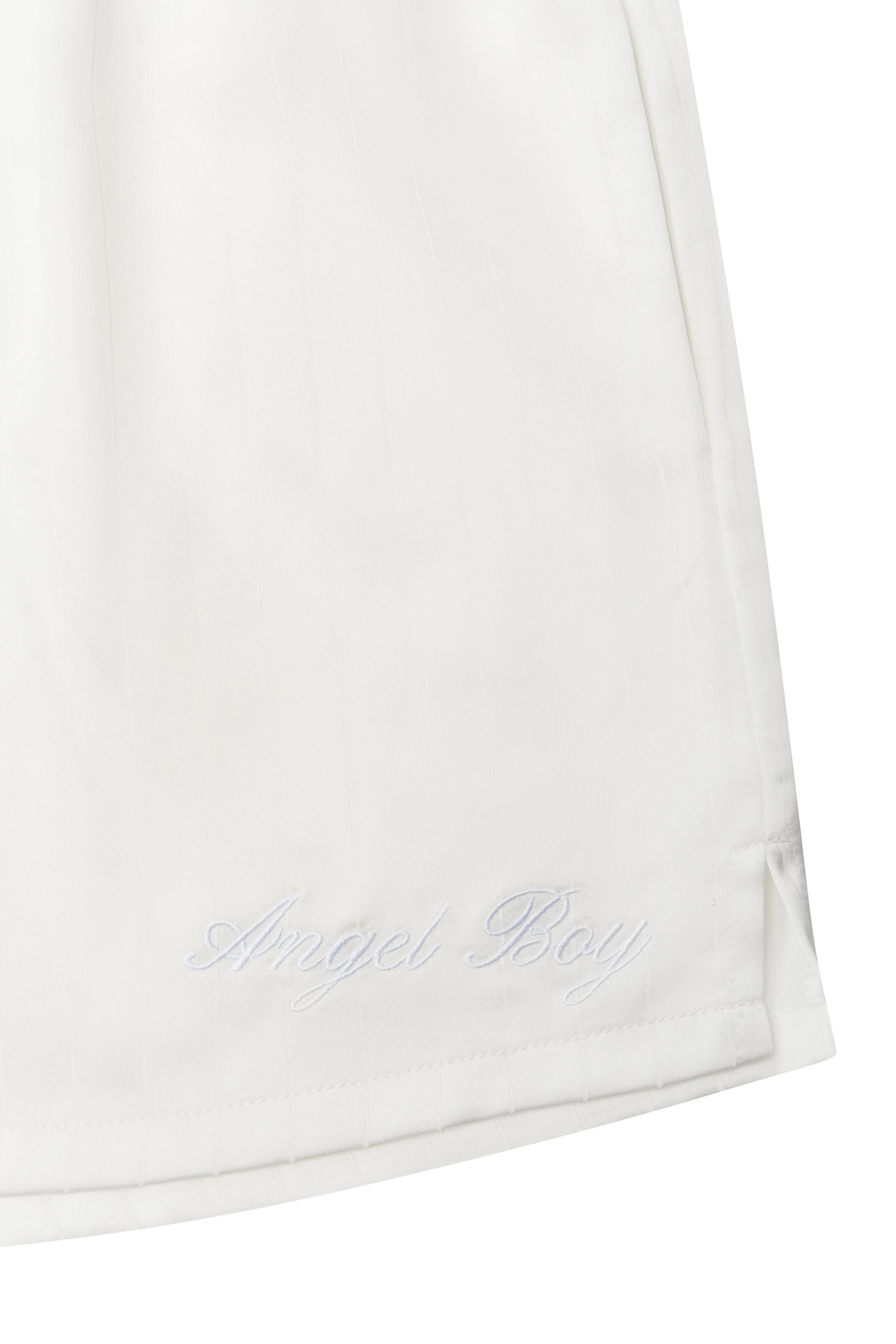 White Pinstriped Sport Shorts sold by Angel Boy product image thumbnail 3