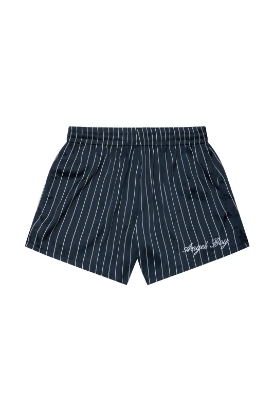Navy Pinstriped Sport Shorts sold by Angel Boy