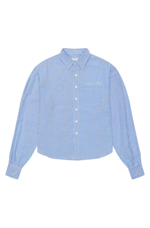 Pinstripe Long Sleeve Button Up made by Angel Boy