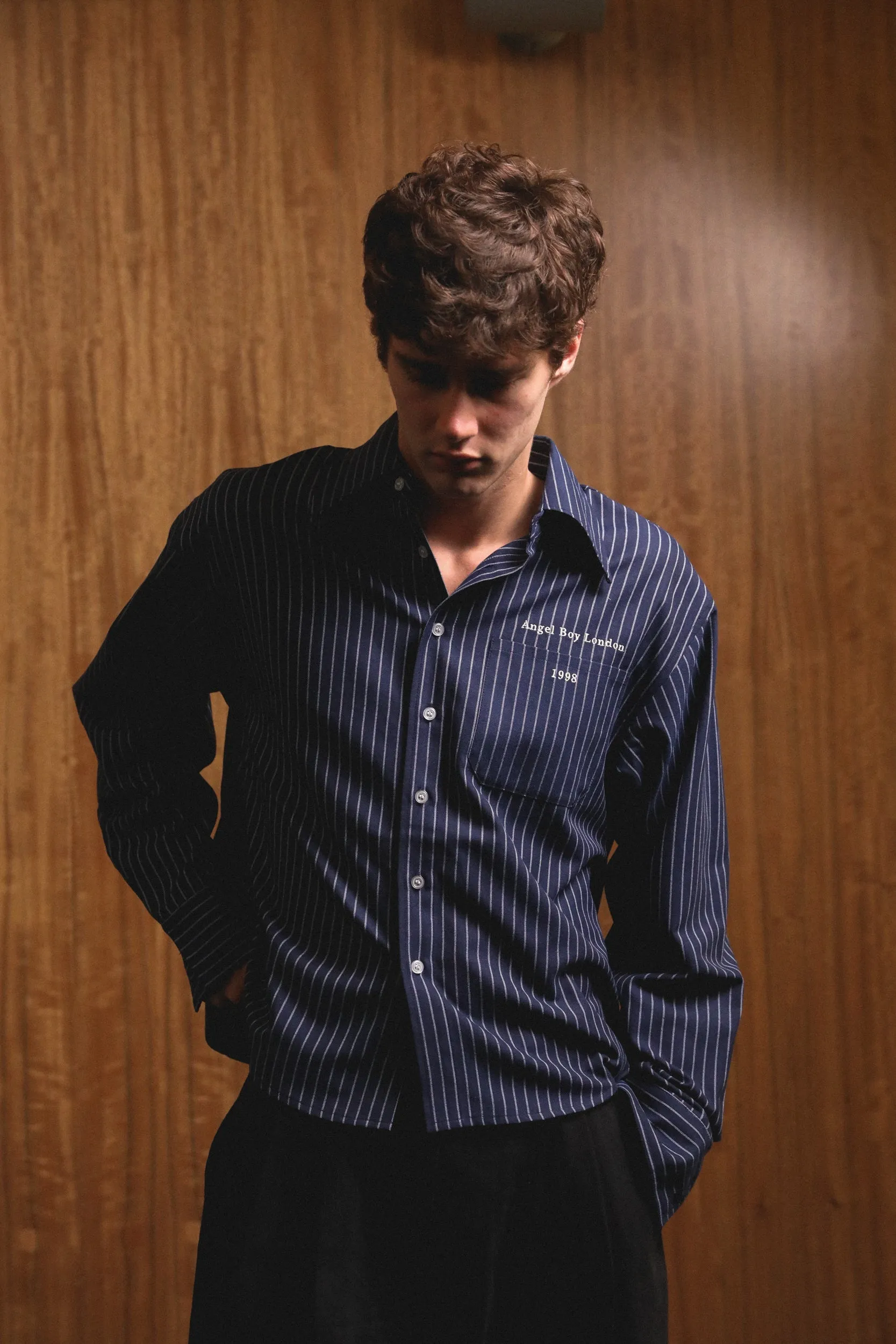 ABC Navy Striped Shirt sold by Angel Boy product image thumbnail 3