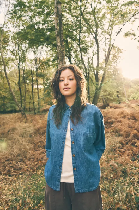 The Chambray Denim Shirt sold by The Simple Folk Co