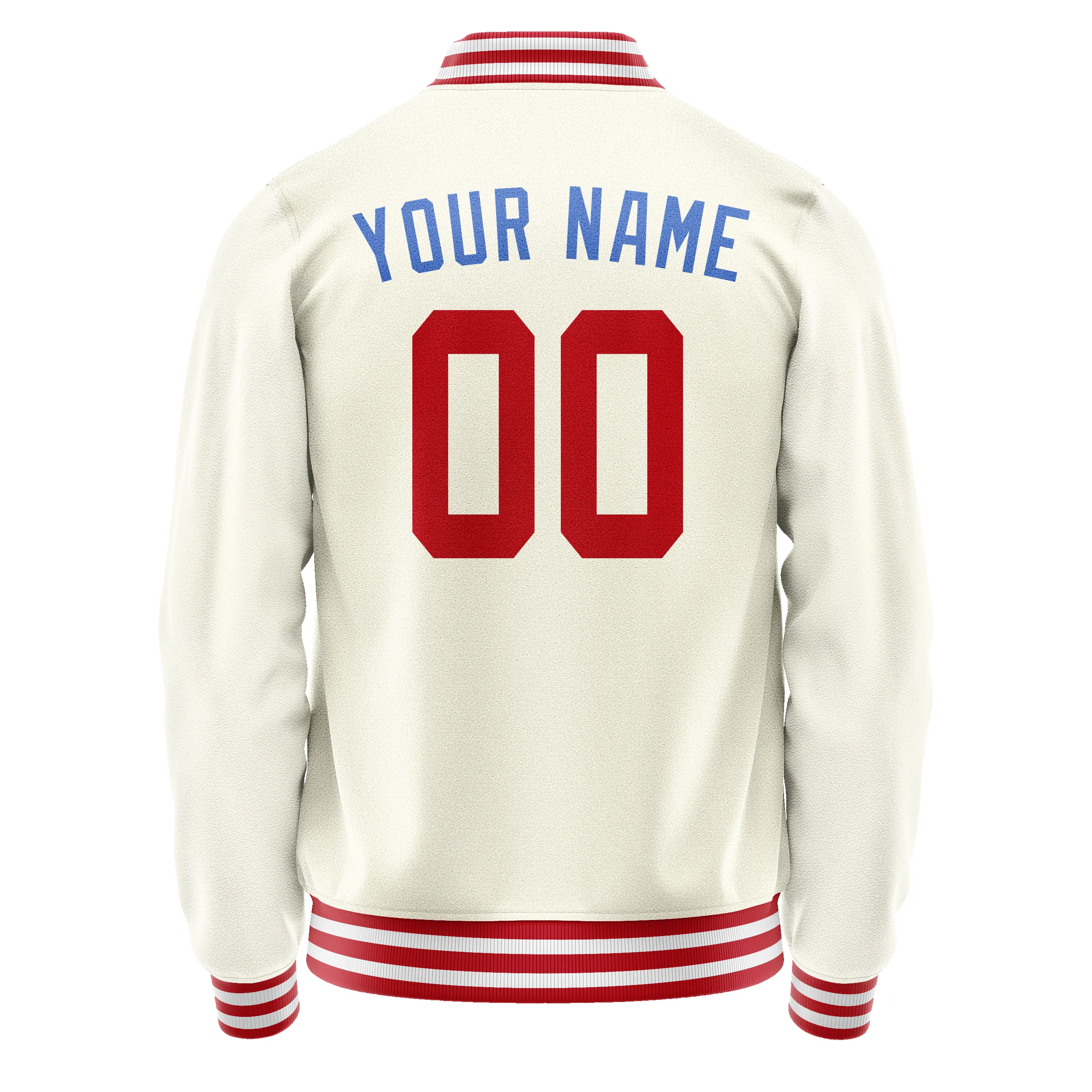 Custom Cream Royal Solid Color Varsity Letterman Jacket sold by Tailorly product image thumbnail 3
