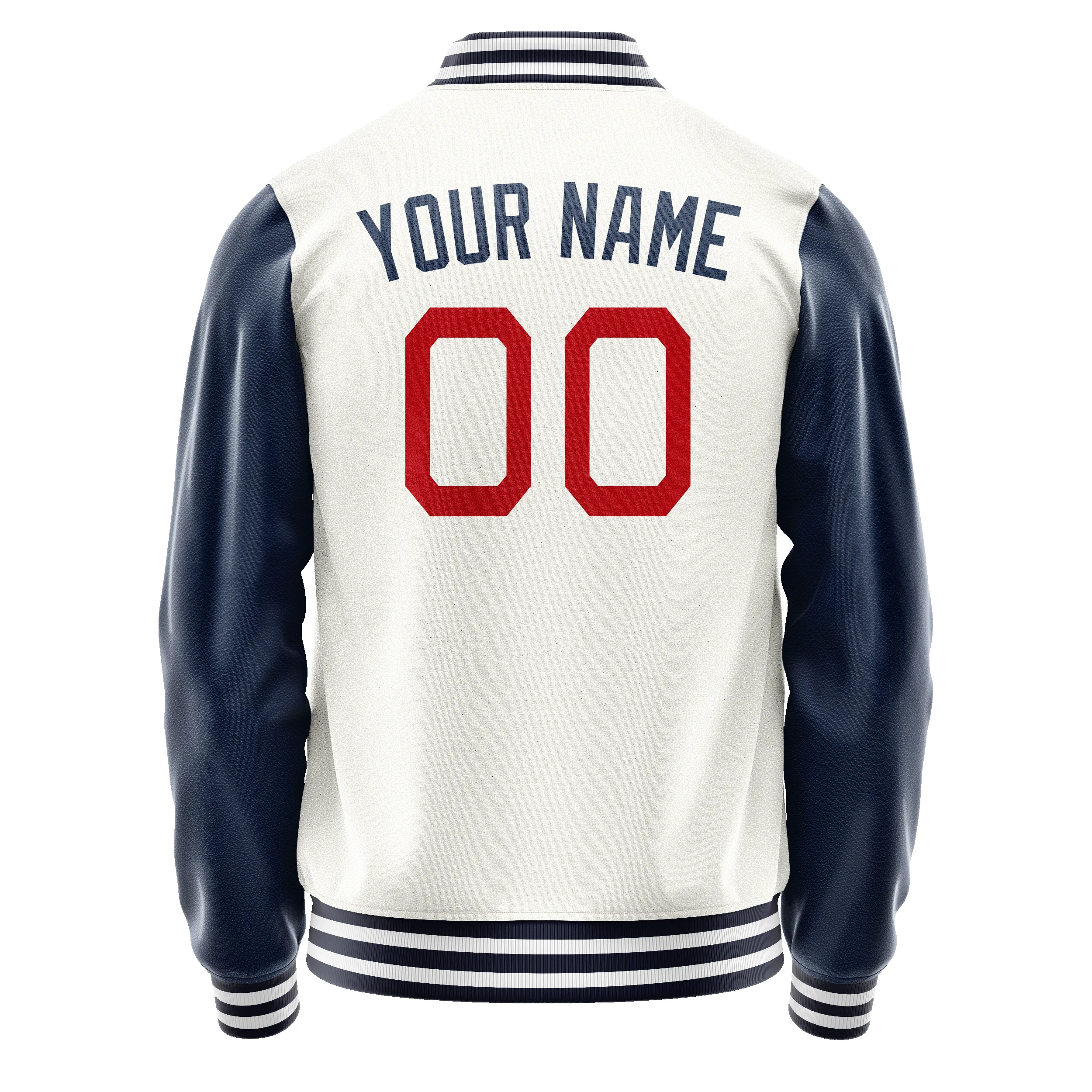 Custom White Royal Solid Color Varsity Letterman Jacket sold by Tailorly product image thumbnail 3