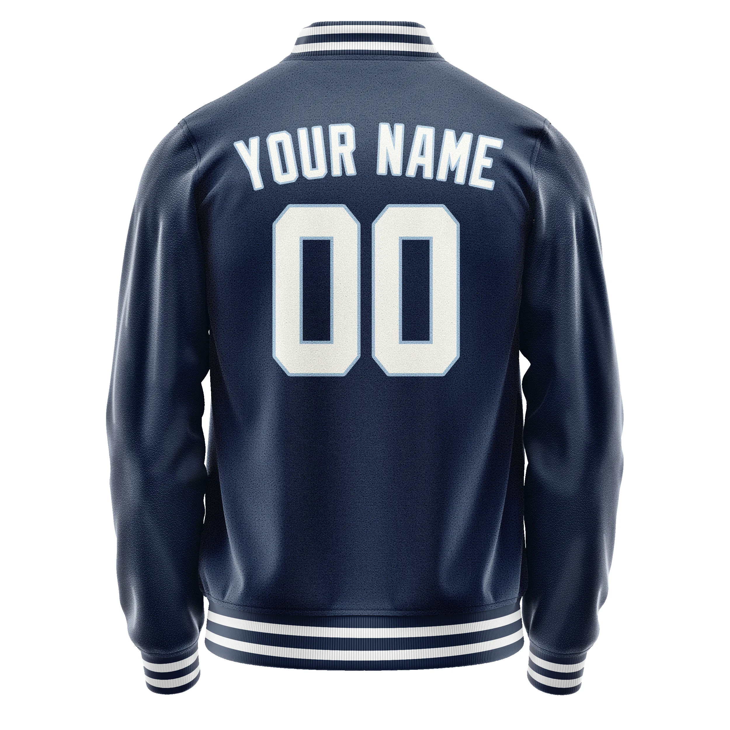 Custom Royal White Solid Color Varsity Letterman Jacket sold by Tailorly product image thumbnail 3