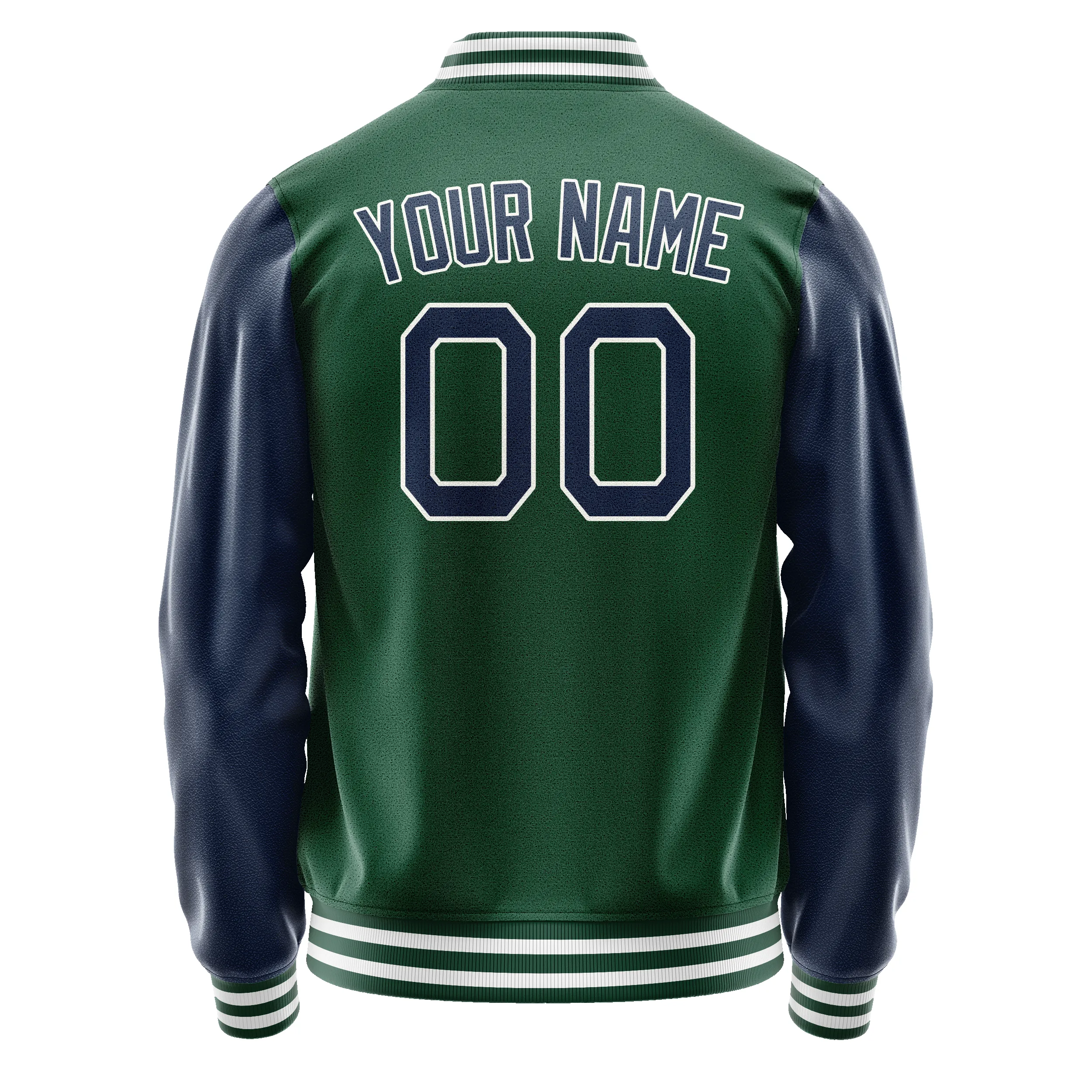 Custom Kelly-Green Royal Solid Color Varsity Letterman Jacket sold by Tailorly product image thumbnail 3