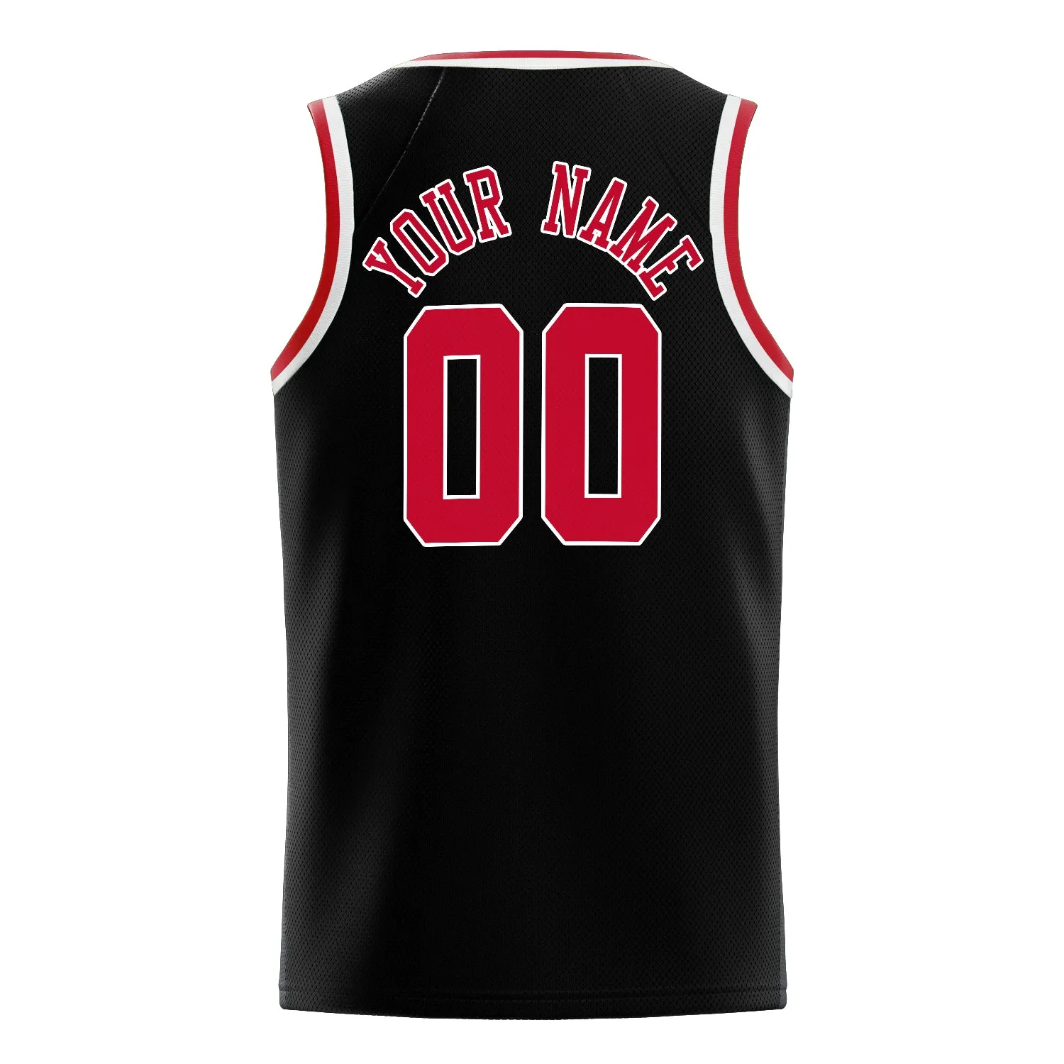 Custom Black Red Solid-Color Basketball Jersey sold by Tailorly product image thumbnail 4