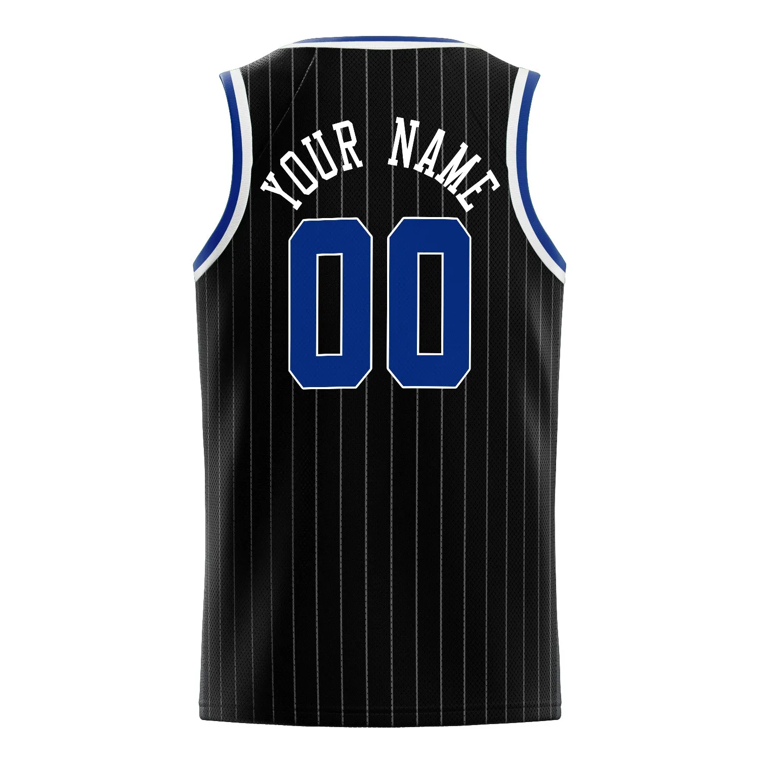 Custom Black Royal White-Pinstripe Basketball Jersey sold by Tailorly product image thumbnail 4