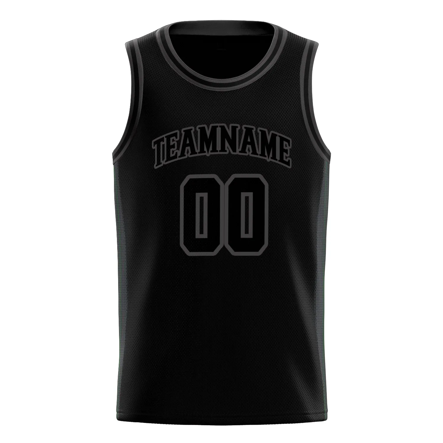 Custom Black Gray Solid-Color Basketball Jersey sold by Tailorly product image thumbnail 2