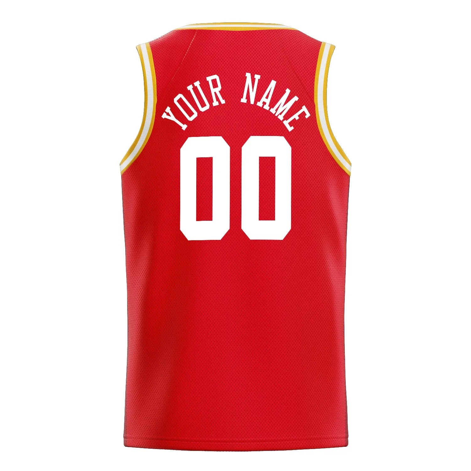 Custom Red White Solid-Color Basketball Jersey sold by Tailorly product image thumbnail 4