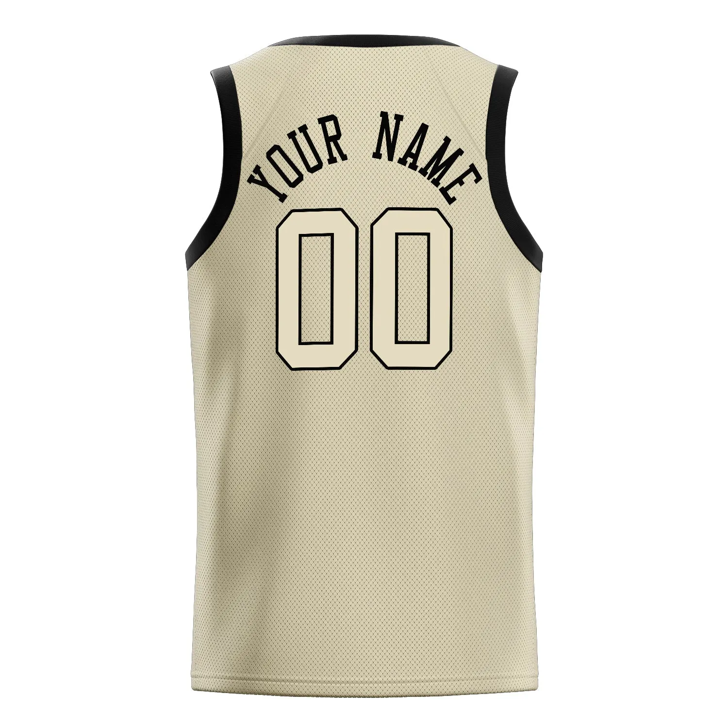 Custom Cream Black Solid-Color Basketball Jersey sold by Tailorly product image thumbnail 4