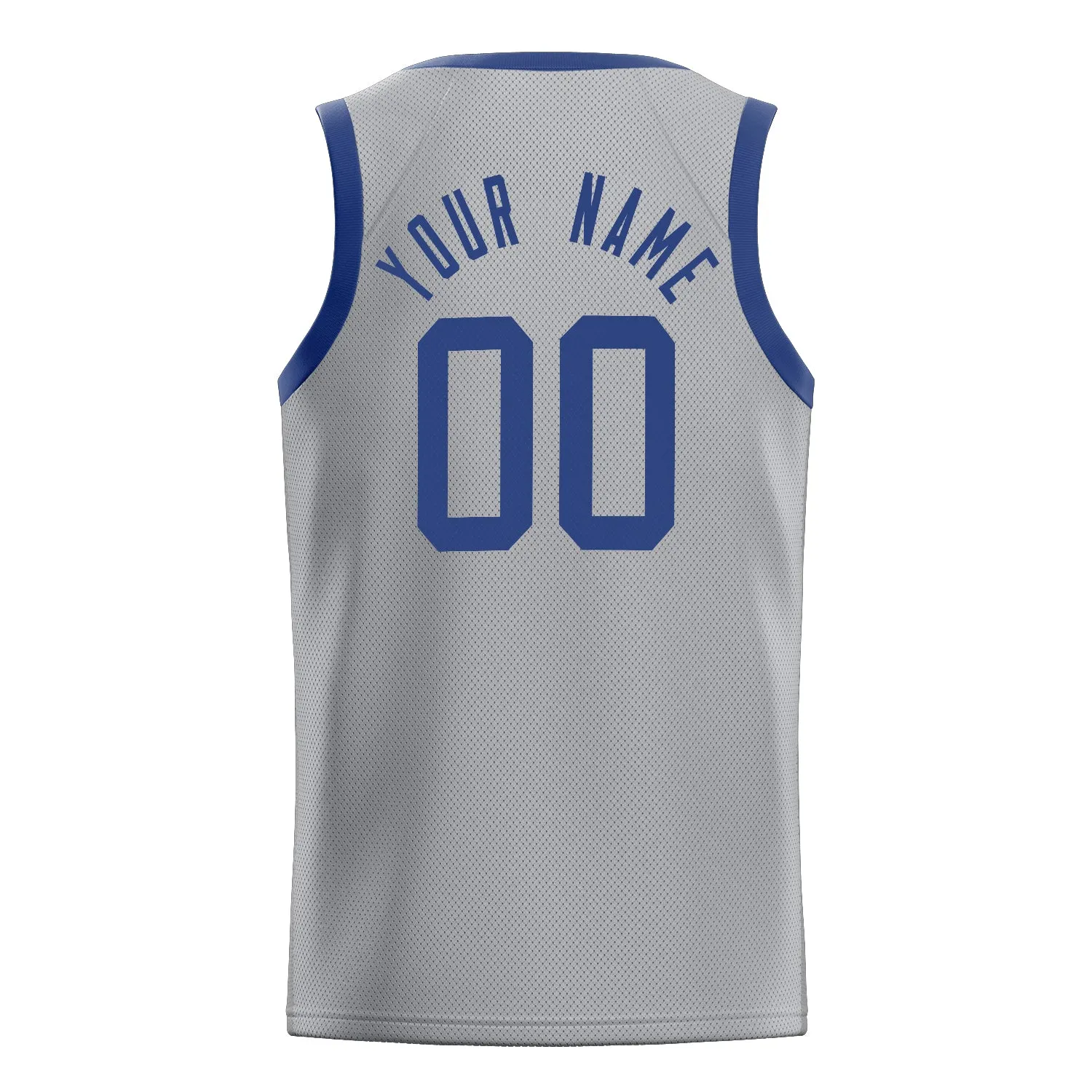 Custom Gray Royal Solid-Color Basketball Jersey sold by Tailorly product image thumbnail 4
