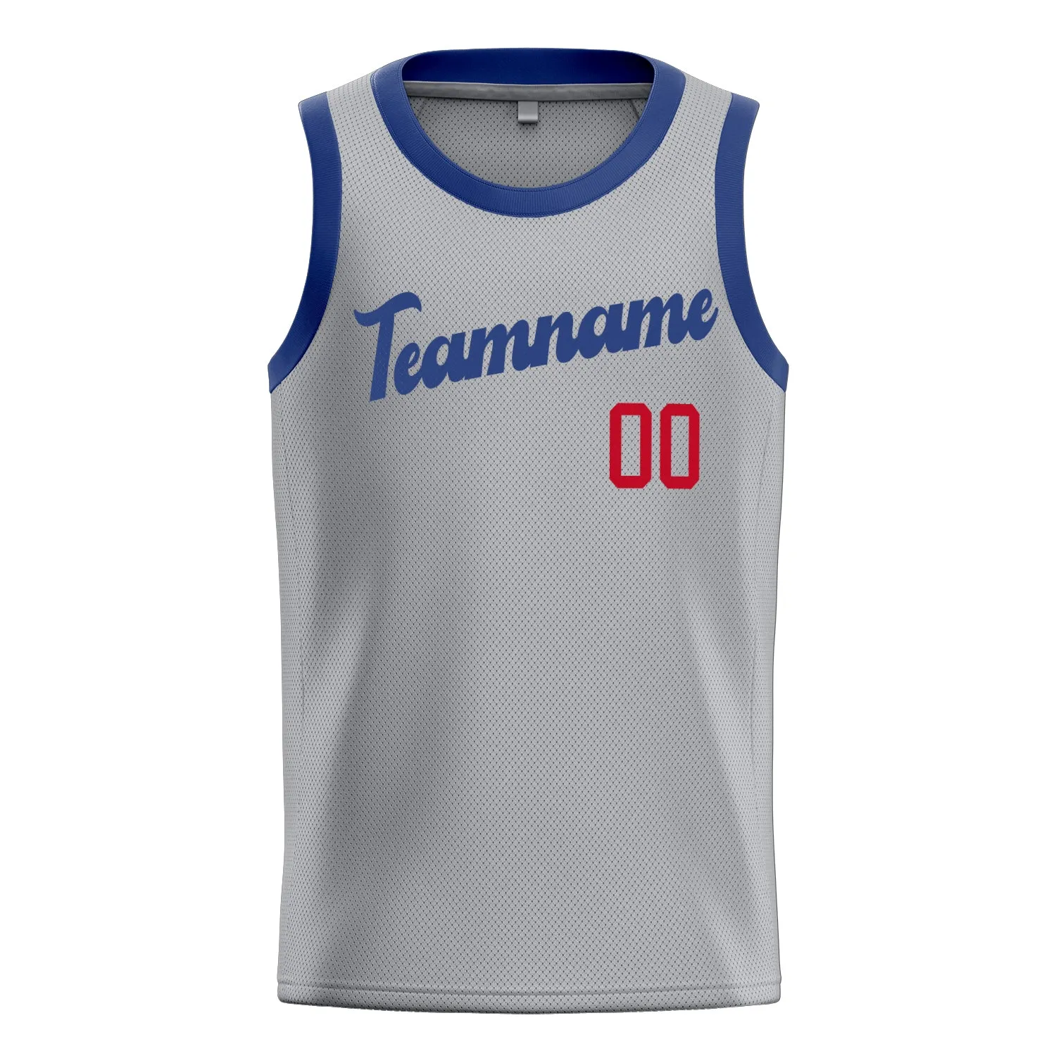 Custom Gray Royal Solid-Color Basketball Jersey sold by Tailorly product image thumbnail 2