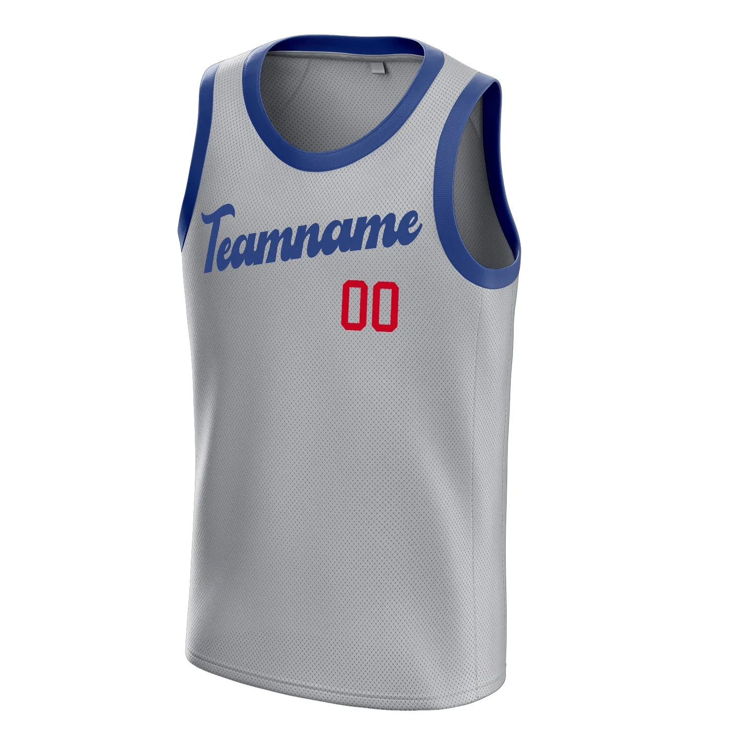 Custom Gray Royal Solid-Color Basketball Jersey sold by Tailorly product image thumbnail 3