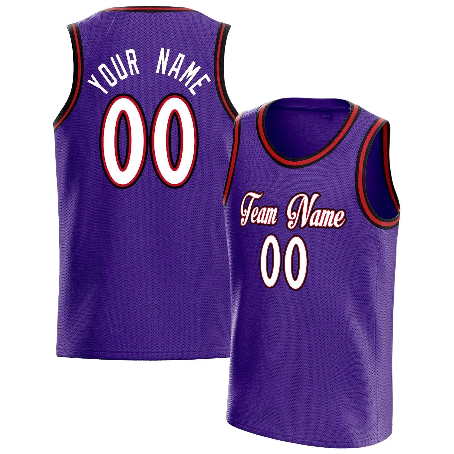 Custom Purple White White-Pinstripe Basketball Jersey sold by Tailorly