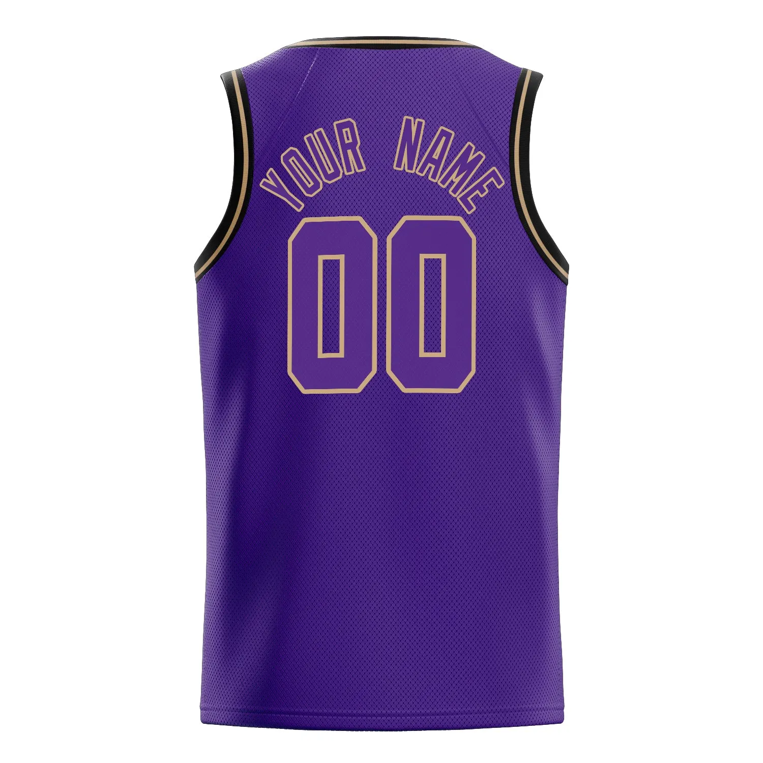 Custom Purple Old-Gold White-Pinstripe Basketball Jersey sold by Tailorly product image thumbnail 4