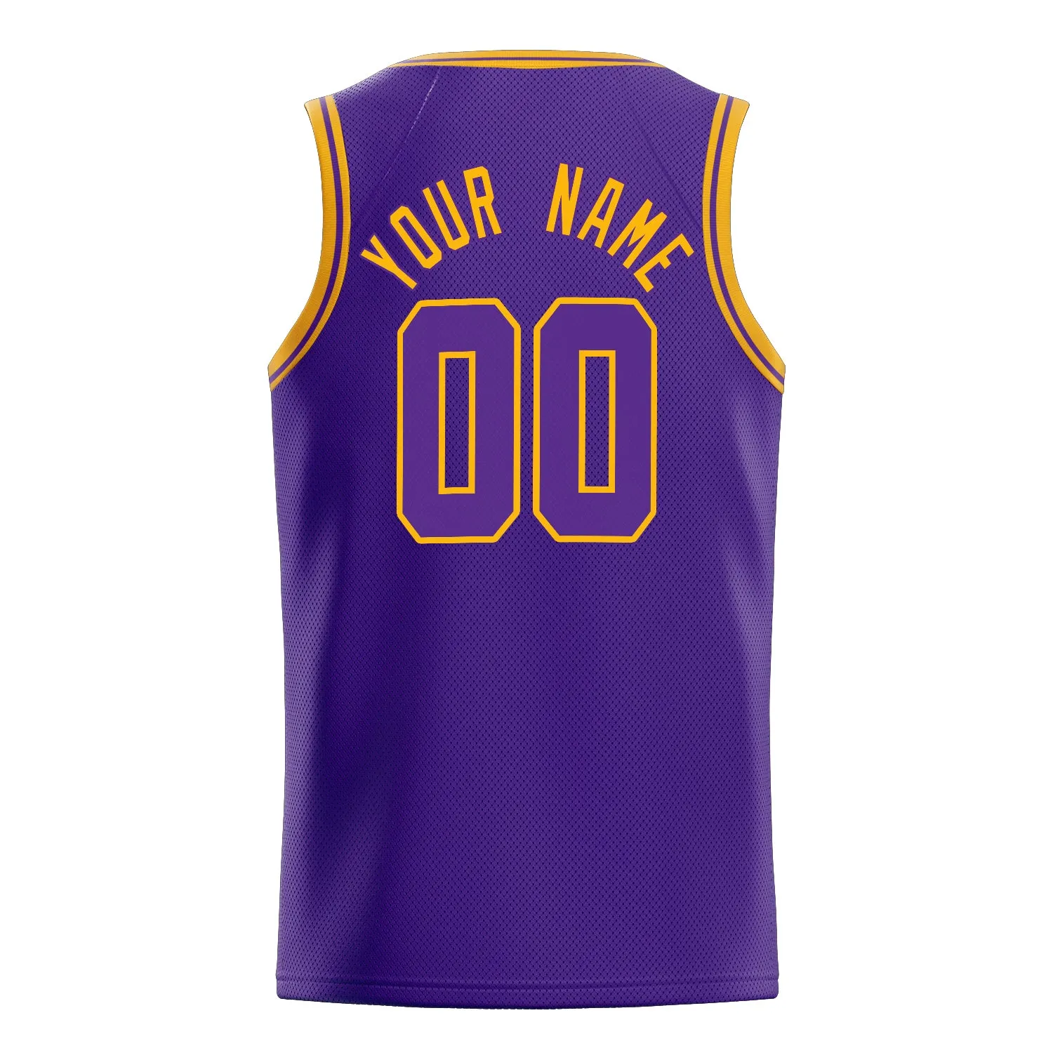 Custom Purple Gold White-Pinstripe Basketball Jersey sold by Tailorly product image thumbnail 4