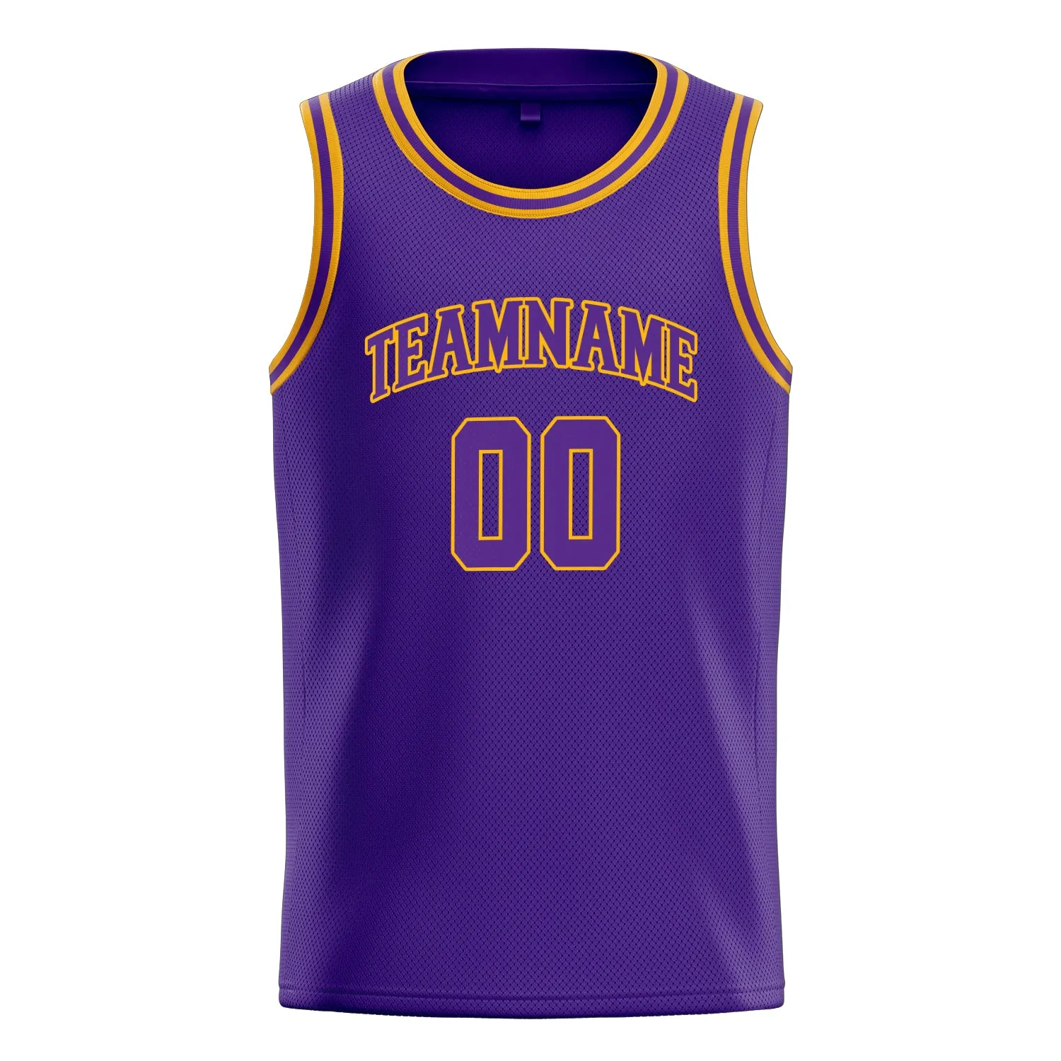 Custom Purple Gold White-Pinstripe Basketball Jersey sold by Tailorly product image thumbnail 2