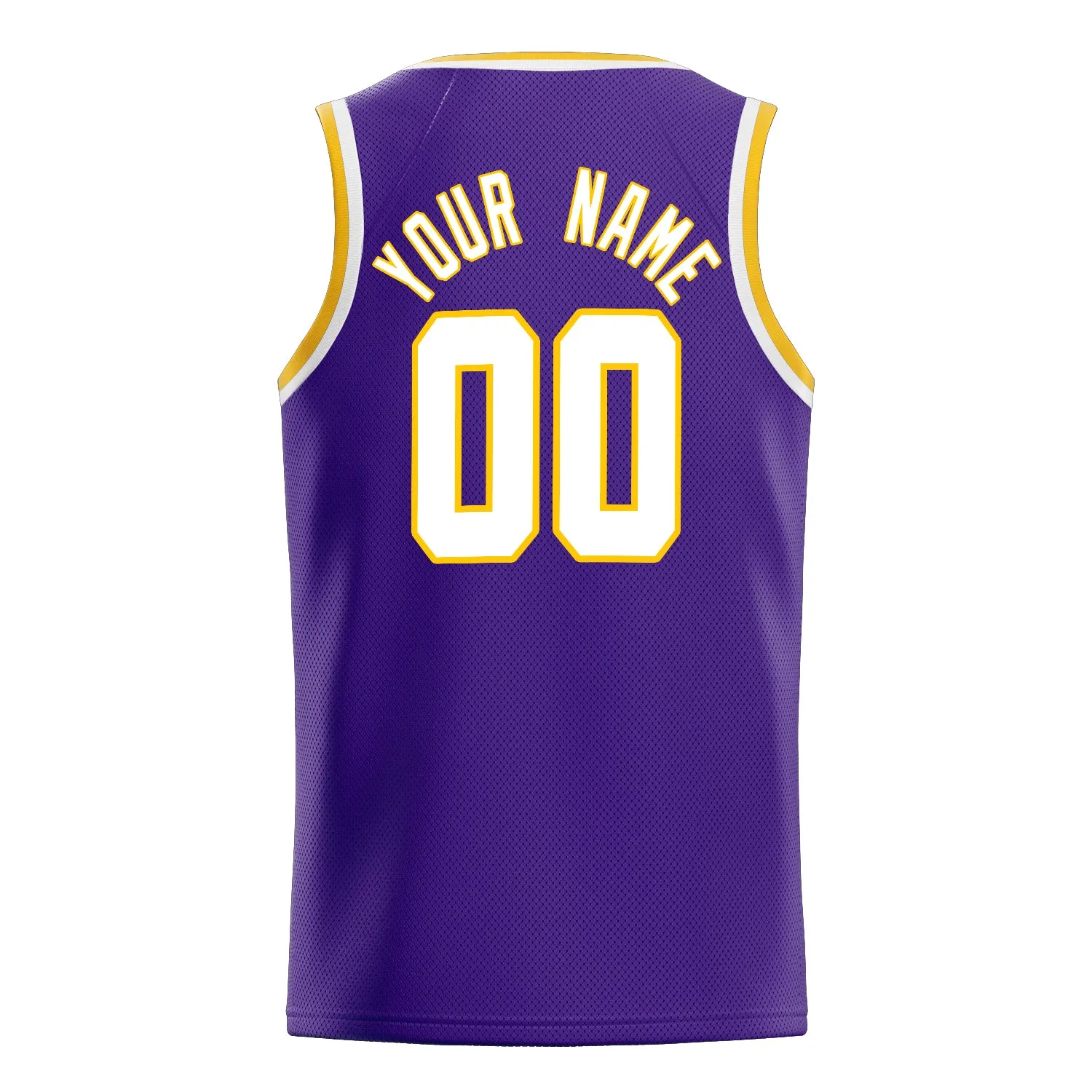 Custom Purple White White-Pinstripe Basketball Jersey sold by Tailorly product image thumbnail 4