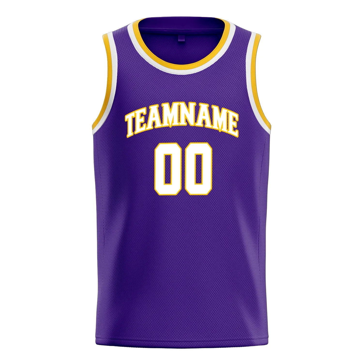 Custom Purple White White-Pinstripe Basketball Jersey sold by Tailorly product image thumbnail 2