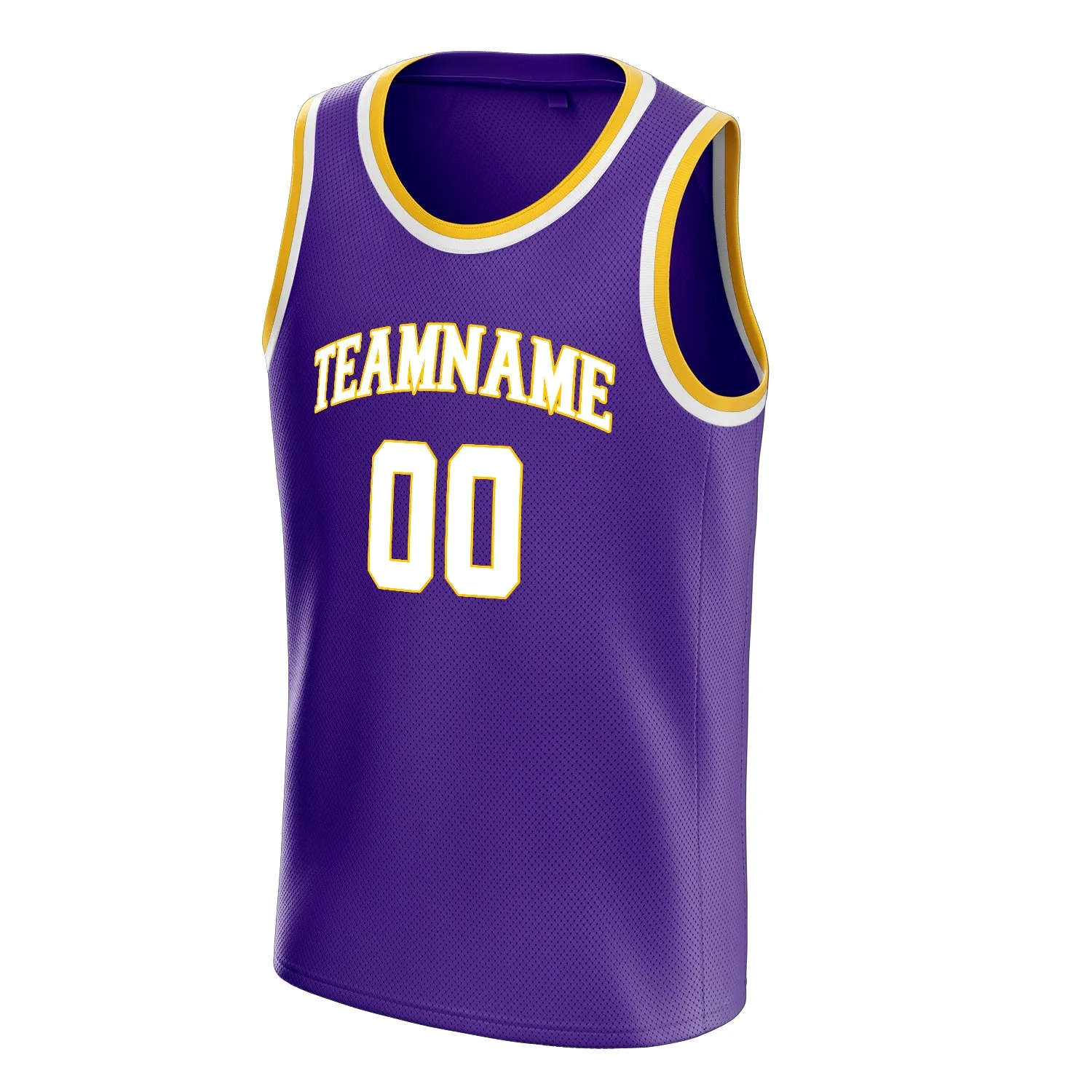 Custom Purple White White-Pinstripe Basketball Jersey sold by Tailorly product image thumbnail 3