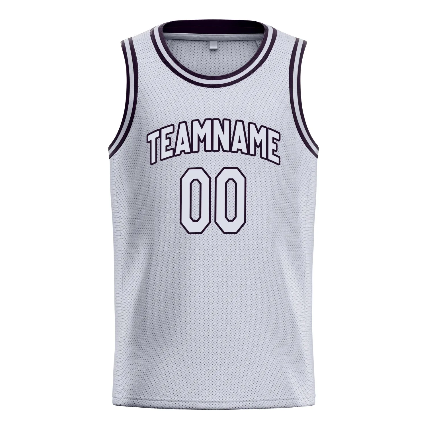 Custom White Black Solid-Color Basketball Jersey sold by Tailorly product image thumbnail 2