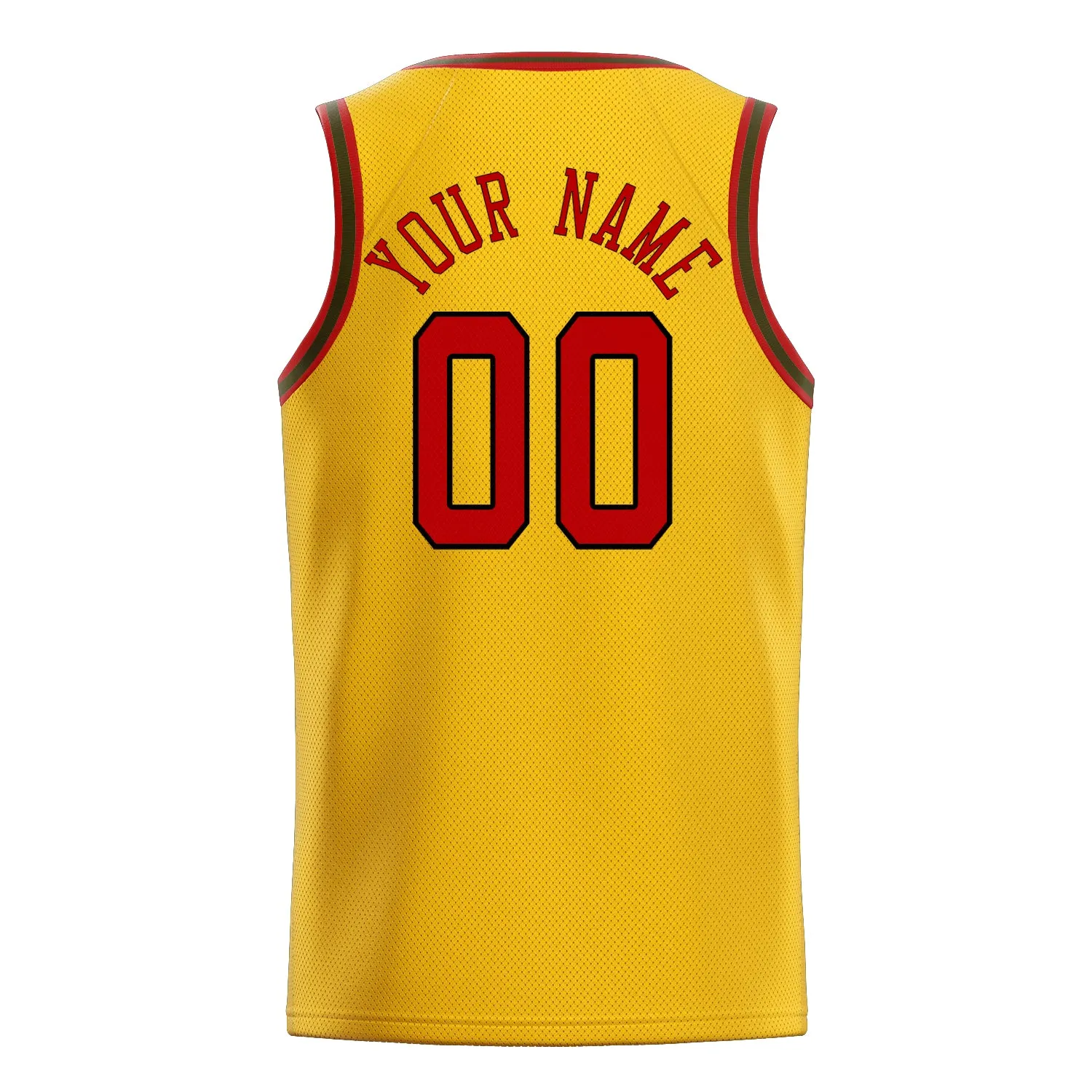 Custom Gold Red Solid-Color Basketball Jersey sold by Tailorly product image thumbnail 4