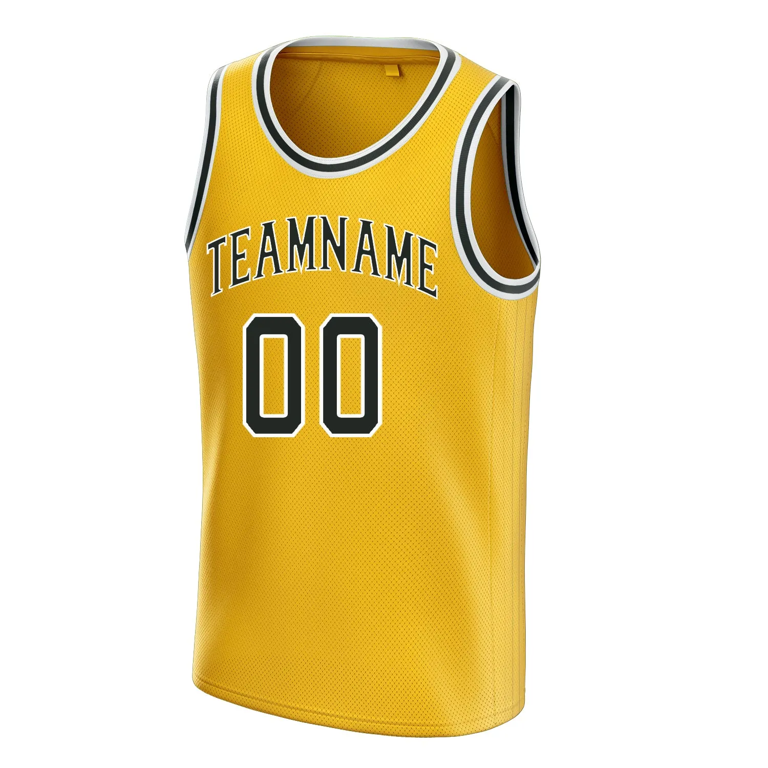 Custom Gold Black Solid-Color Basketball Jersey sold by Tailorly product image thumbnail 3