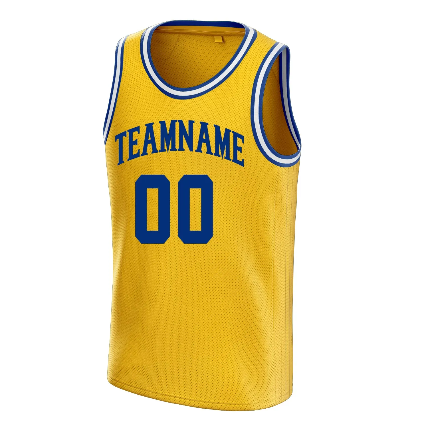 Custom Gold Royal Solid-Color Basketball Jersey sold by Tailorly product image thumbnail 3