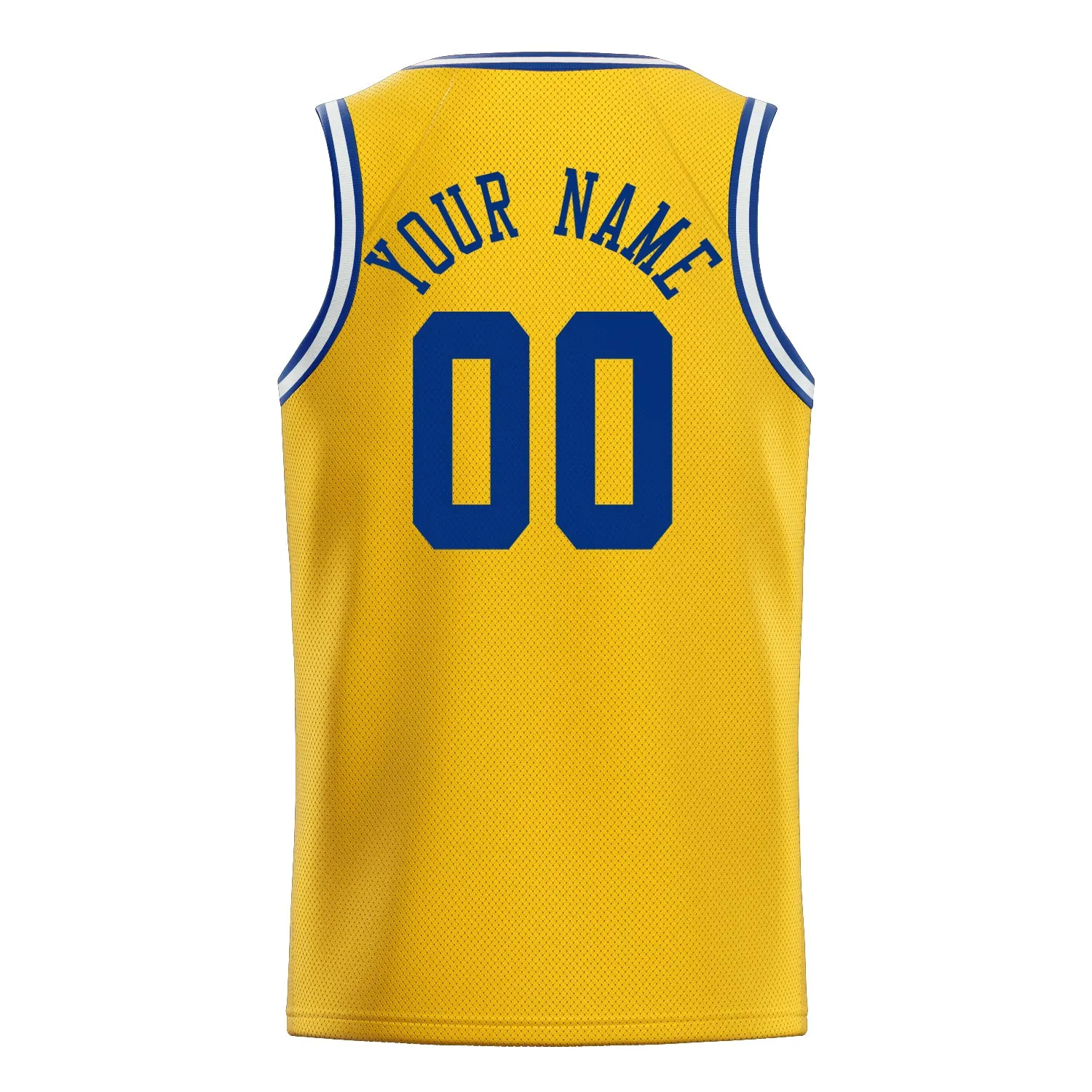 Custom Gold Royal Solid-Color Basketball Jersey sold by Tailorly product image thumbnail 4