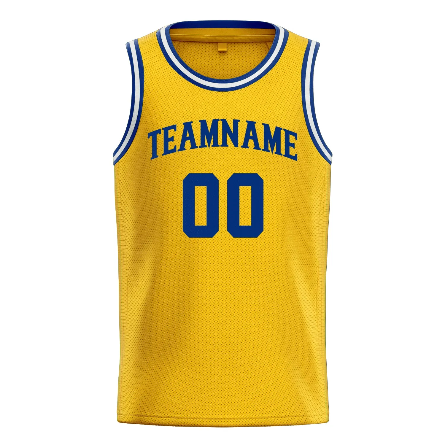 Custom Gold Royal Solid-Color Basketball Jersey sold by Tailorly product image thumbnail 2