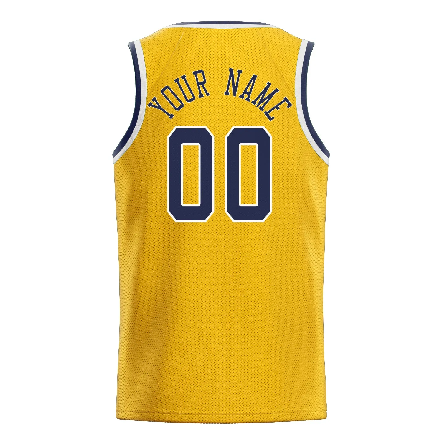 Custom Gold Navy Solid-Color Basketball Jersey sold by Tailorly product image thumbnail 4