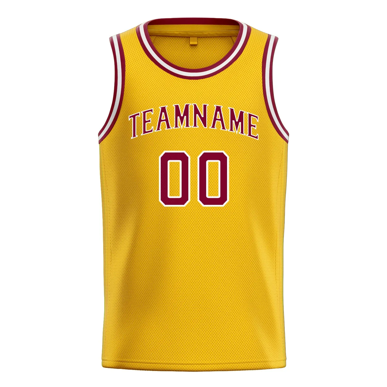 Custom Gold Red Solid-Color Basketball Jersey sold by Tailorly product image thumbnail 2