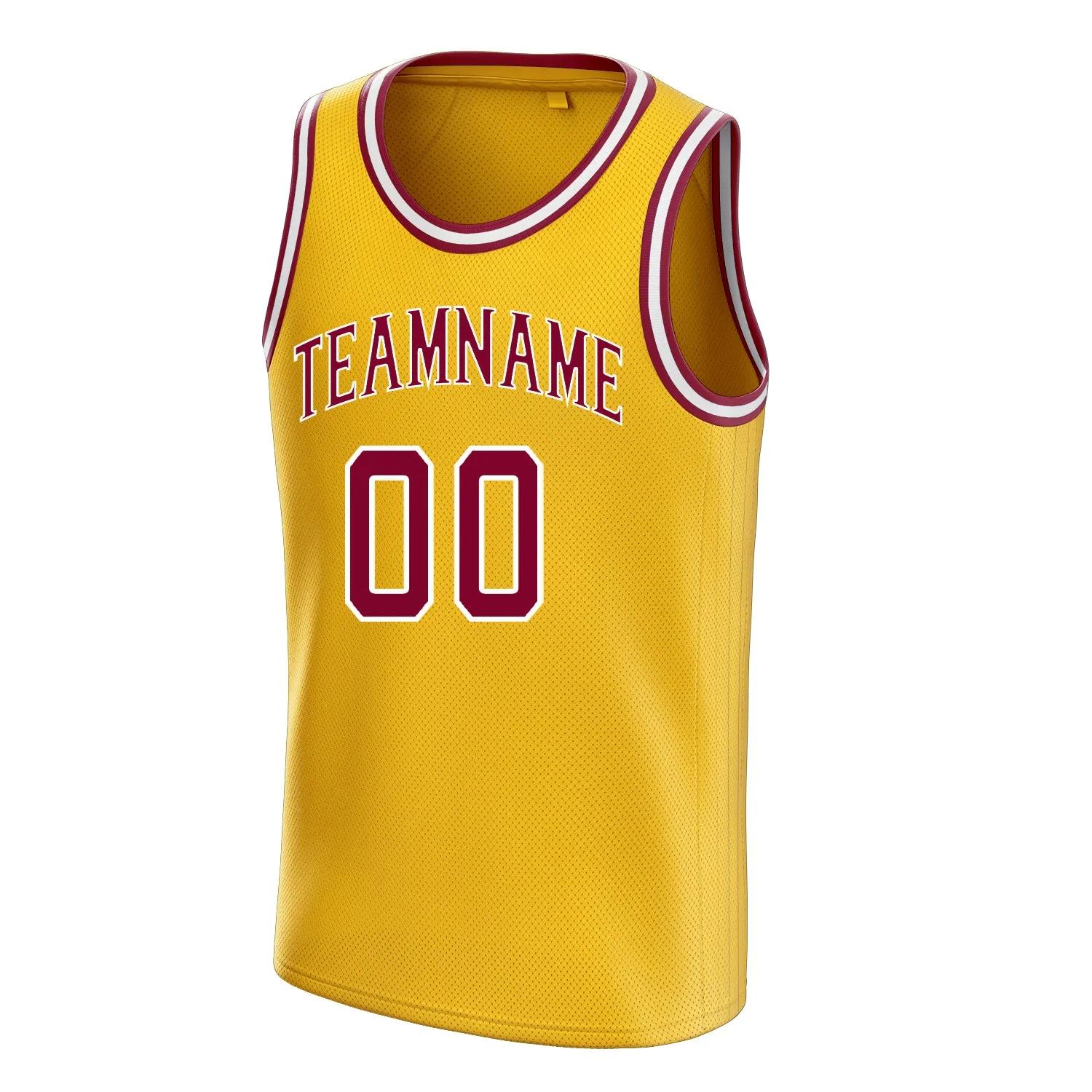 Custom Gold Red Solid-Color Basketball Jersey sold by Tailorly product image thumbnail 3