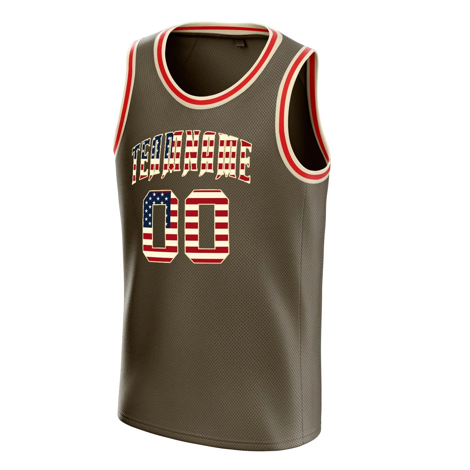 Custom Olive Cream Solid-Color Basketball Jersey sold by Tailorly product image thumbnail 3
