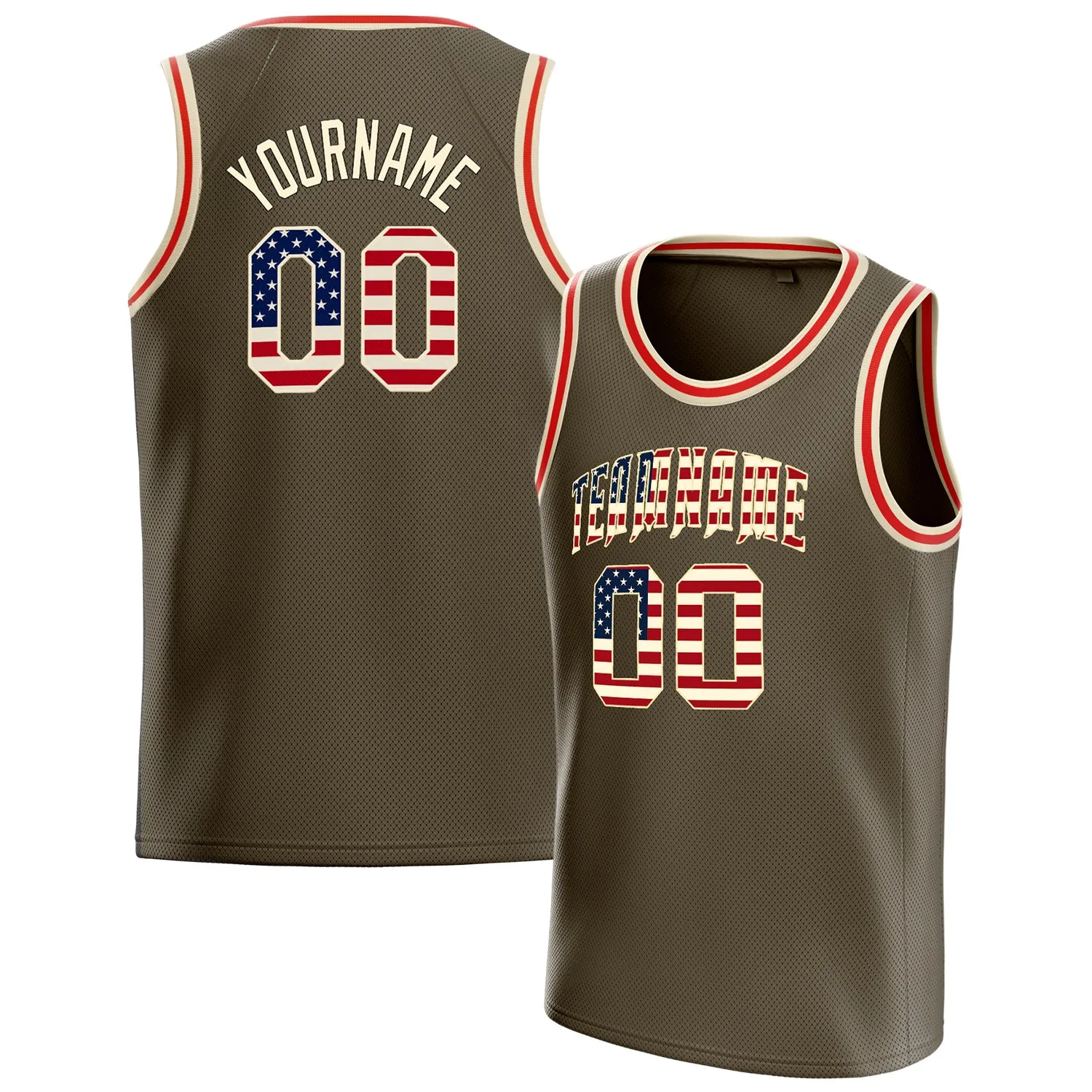 Custom Olive Cream Solid-Color Basketball Jersey sold by Tailorly