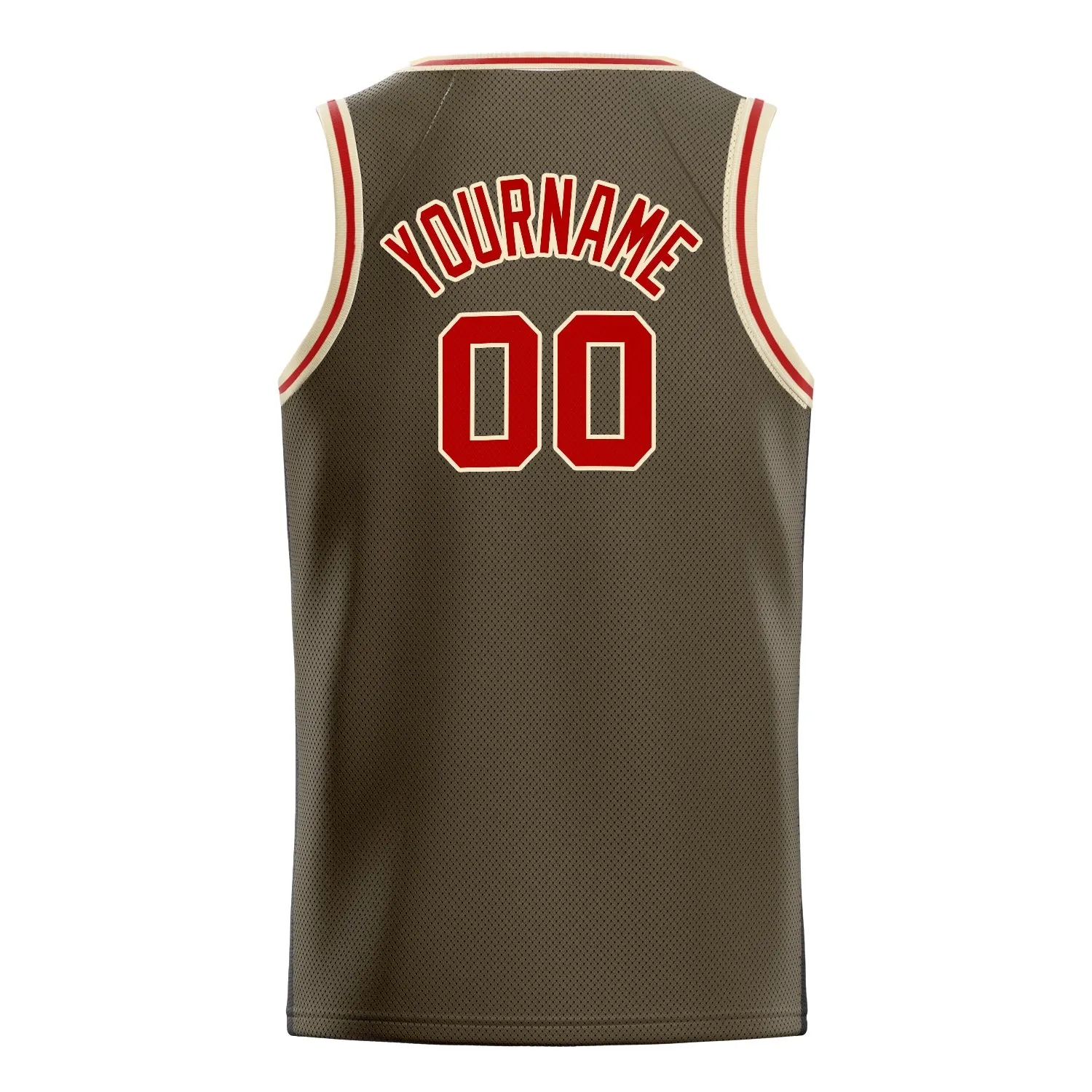 Custom Olive Red Solid-Color Basketball Jersey sold by Tailorly product image thumbnail 4