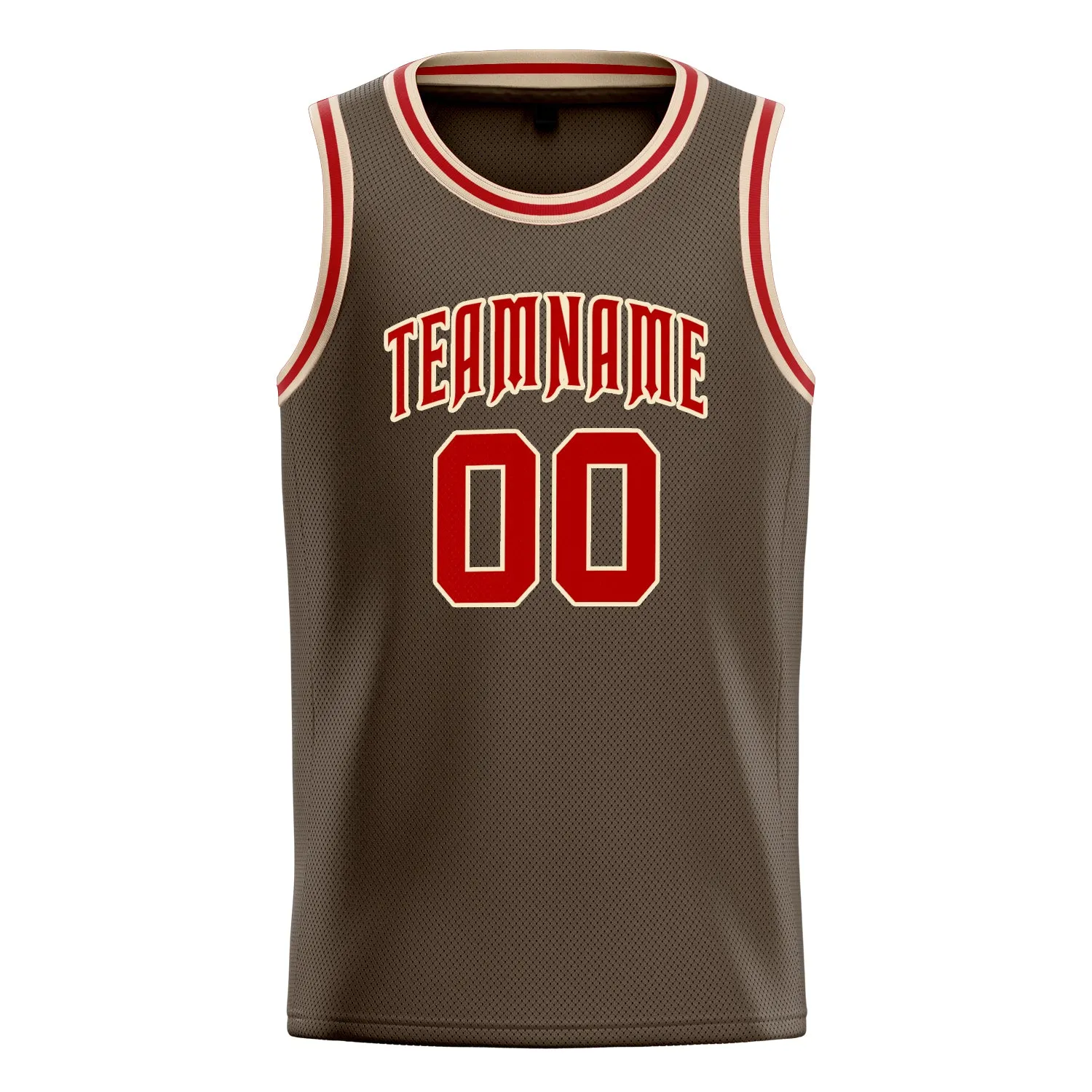 Custom Olive Red Solid-Color Basketball Jersey sold by Tailorly product image thumbnail 2