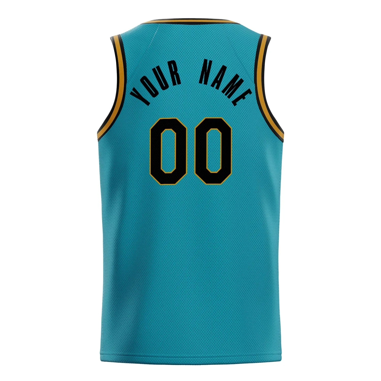 Custom Teal Black Solid-Color Basketball Jersey sold by Tailorly product image thumbnail 4