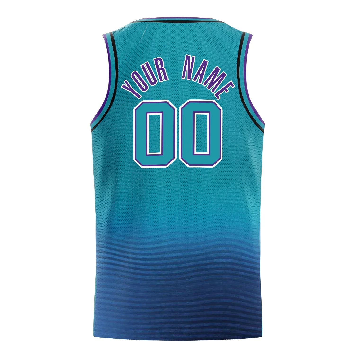 Custom Teal Purple Fade Basketball Jersey sold by Tailorly product image thumbnail 4