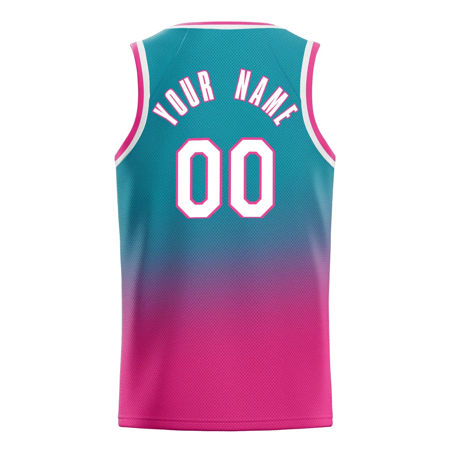 Custom Teal Pink Fade Basketball Jersey sold by Tailorly product image thumbnail 4